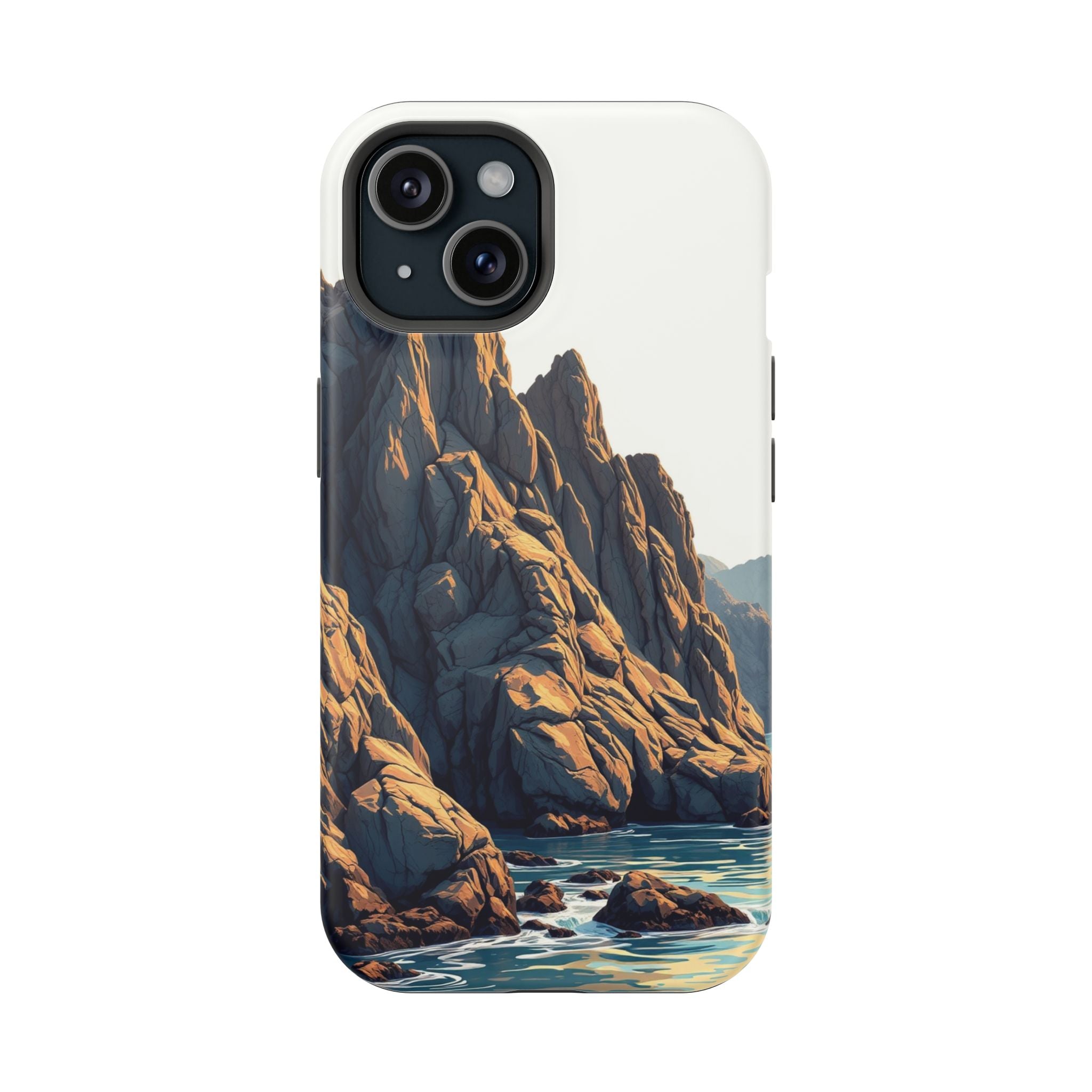 iPhone Mustard And Rust Rocky Coastline Slim Everyday iPhone Designer · iPhone C