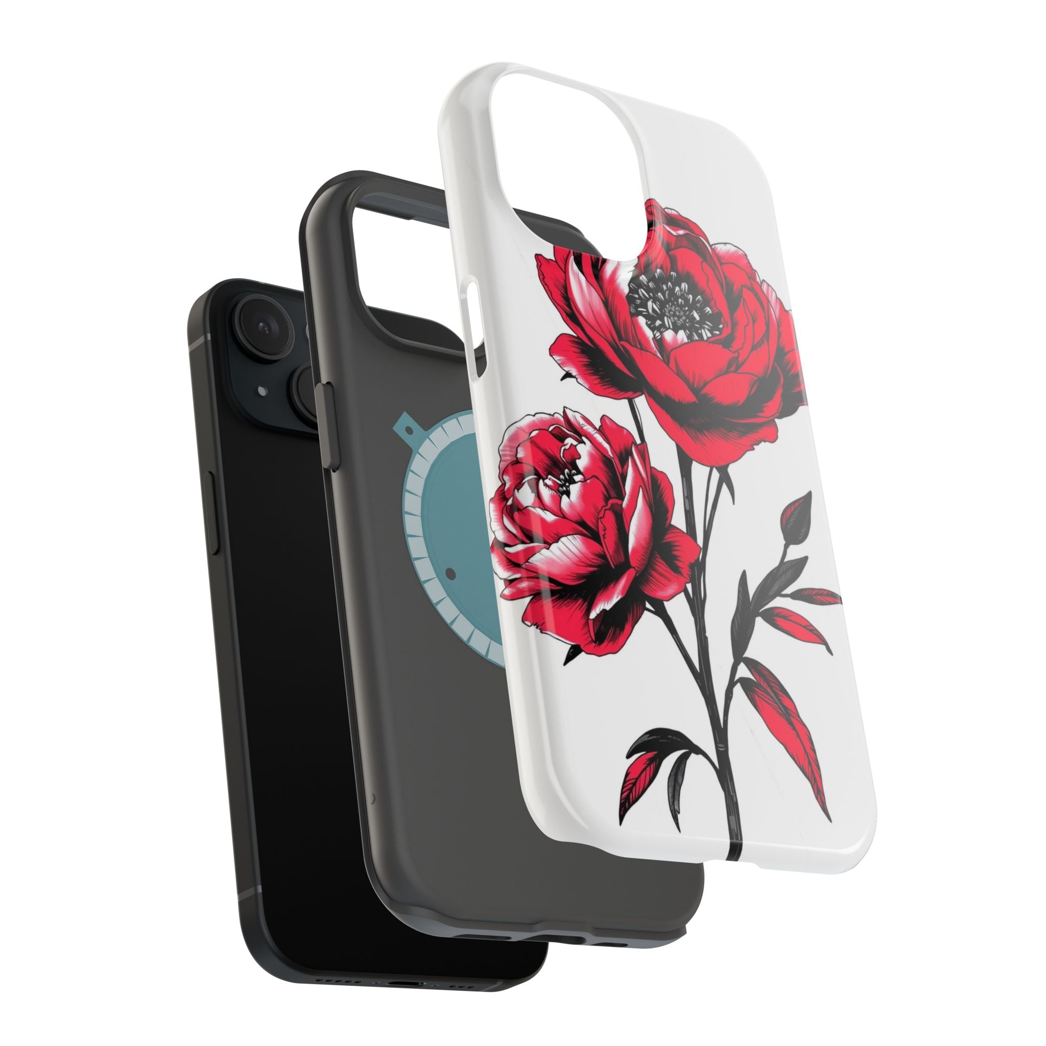 iPhone Vibrant Peony Bouquet Design Slim Everyday Designer Case · iPhone Case