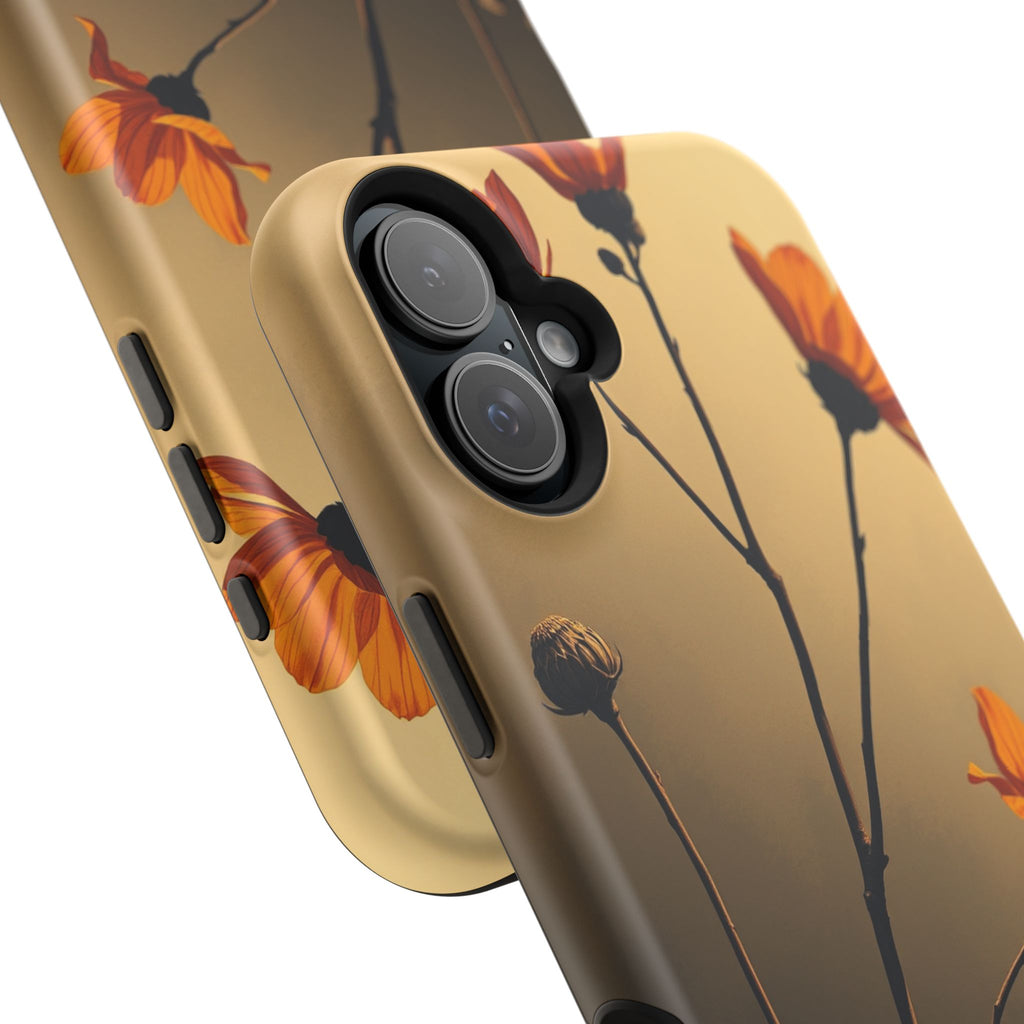 iPhone Burnt Orange And Sand Botanical Illustration Gal Slim Snap Case · iPhone