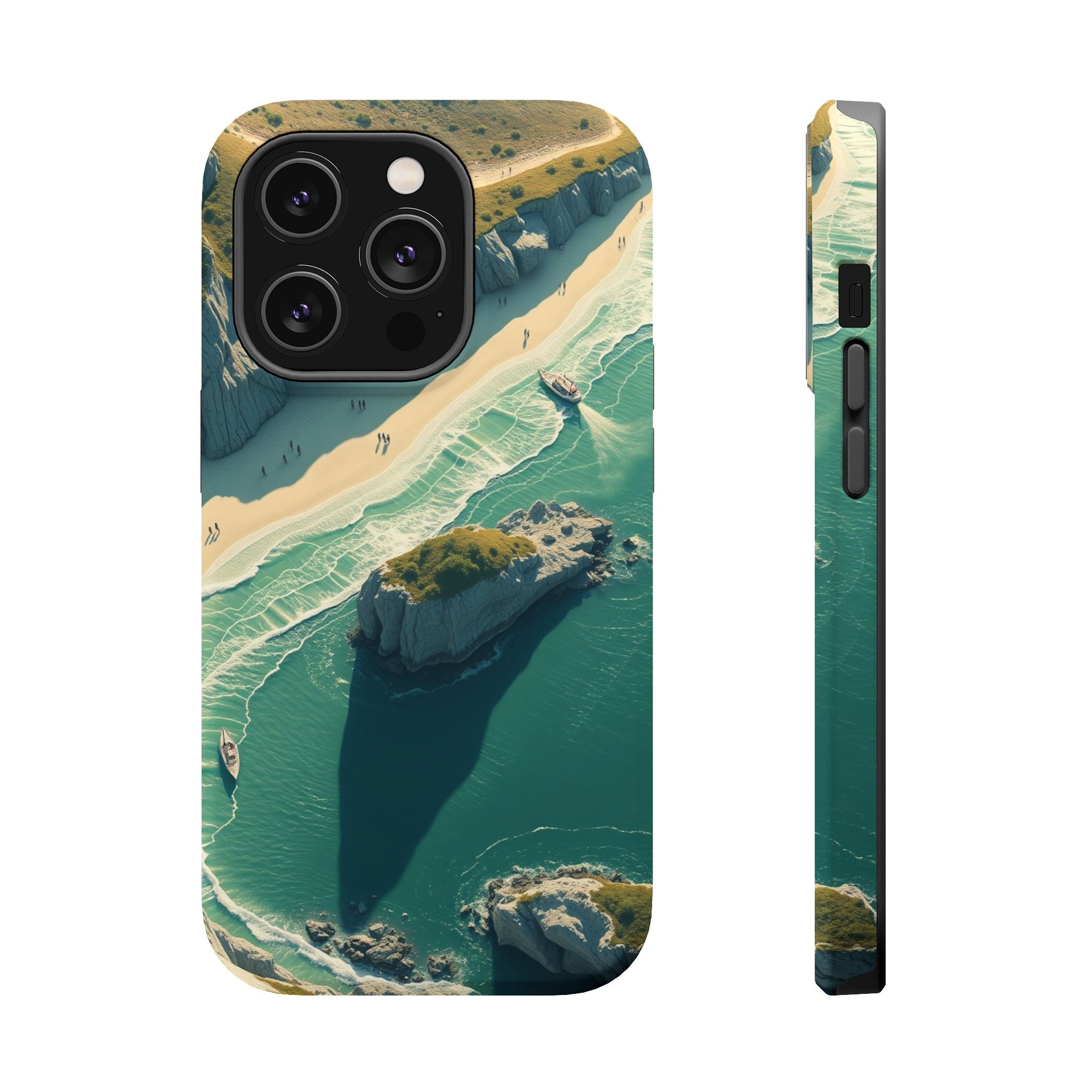 iPhone Sage And Ivory Shoreline Aerial Slim Everyday Designer Case · iPhone Case