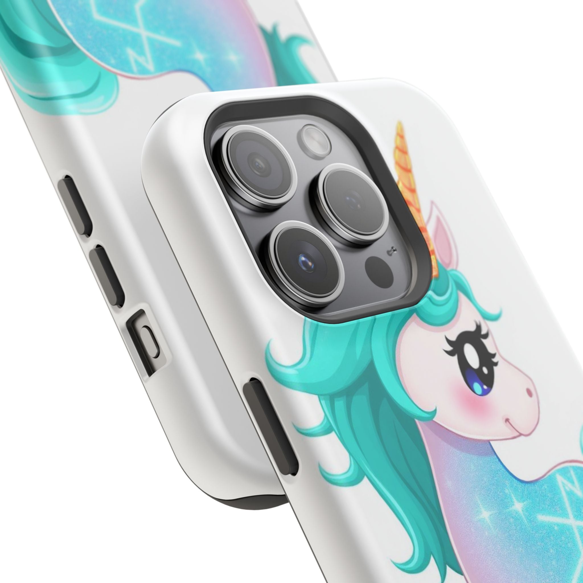 iPhone Turquoise Sparkle Unicorn Kids Fun iPhone Phone Case Gift · iPhone Case