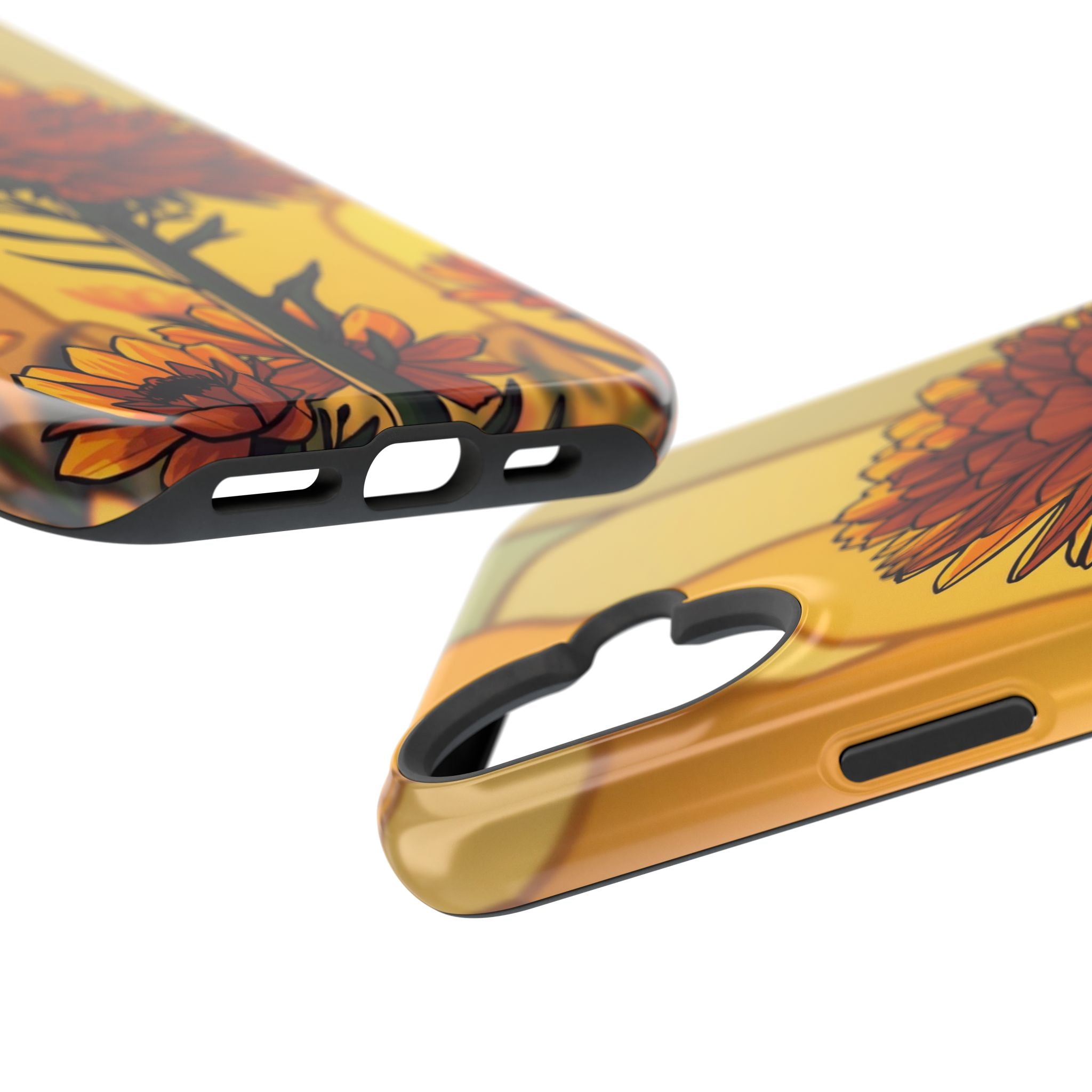 iPhone Sunset Amber And Peach Ranunculus Stack Soft iPhone Finish · iPhone Case
