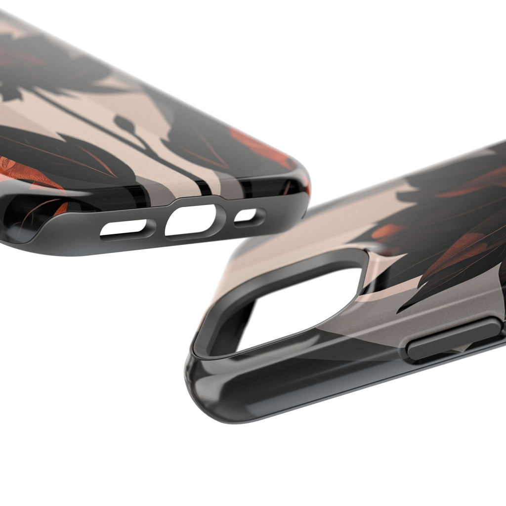 iPhone Charcoal And Copper Floral Silhouette Slim iPhone Everyday · iPhone Case