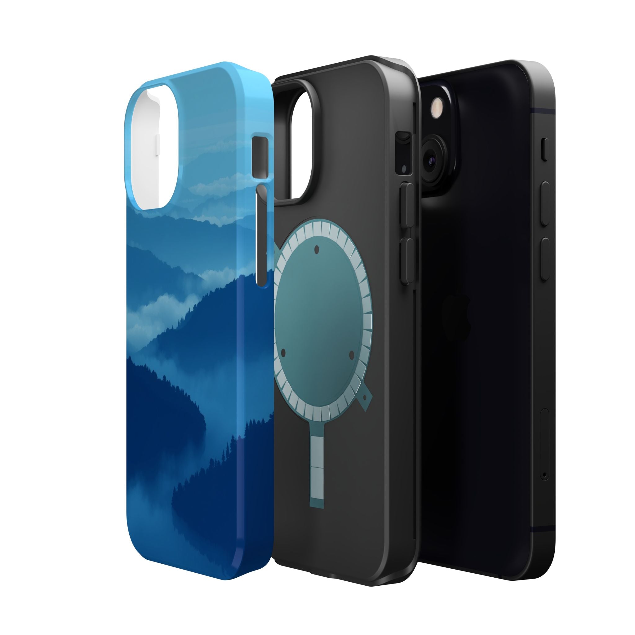 iPhone Fog Rolling Over Hills Pixel Art -Bit Slim iPhone Everyday · iPhone Case