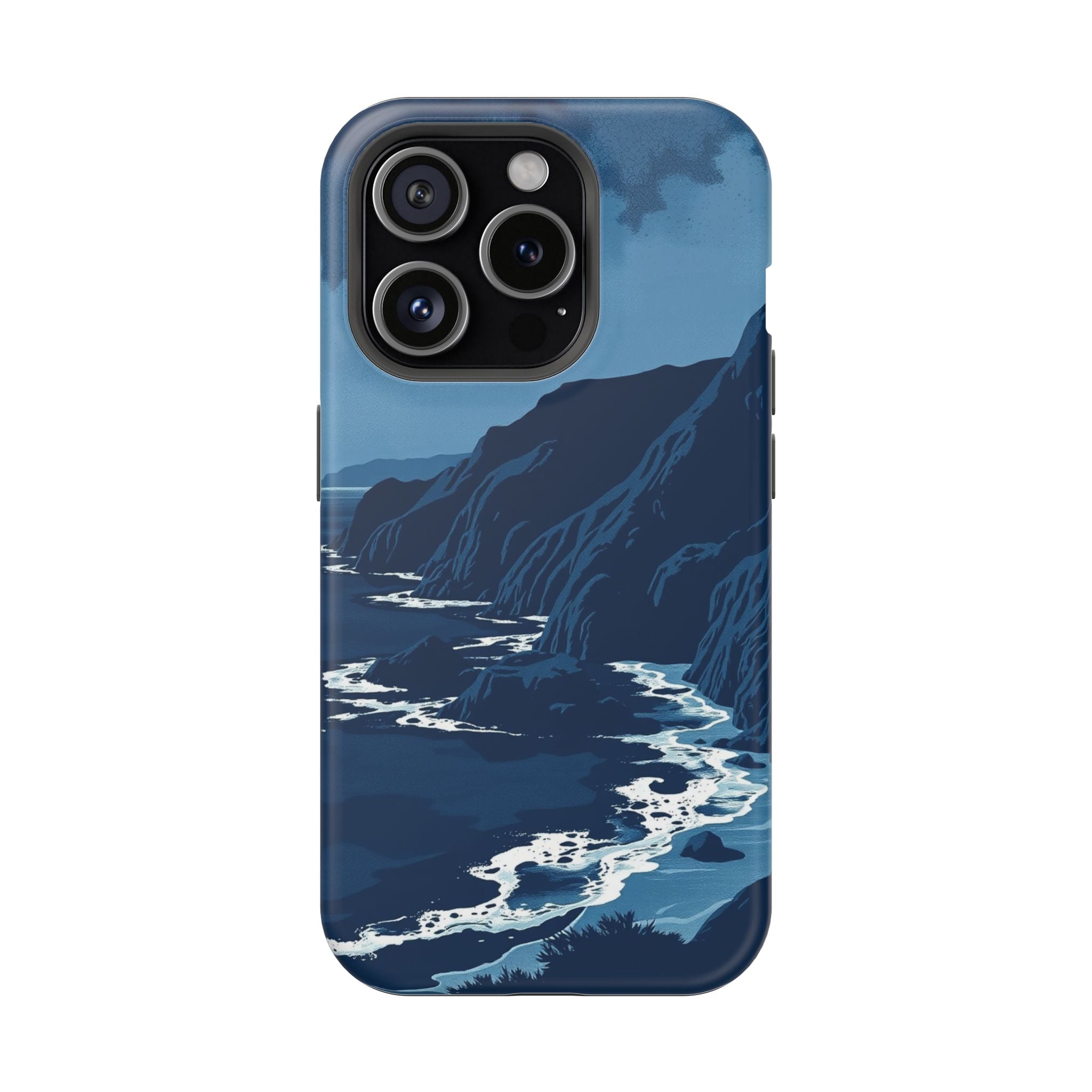 iPhone Midnight Blue And Silver Hibiscus Coast Carry Case Slim Snap Case · iPhon