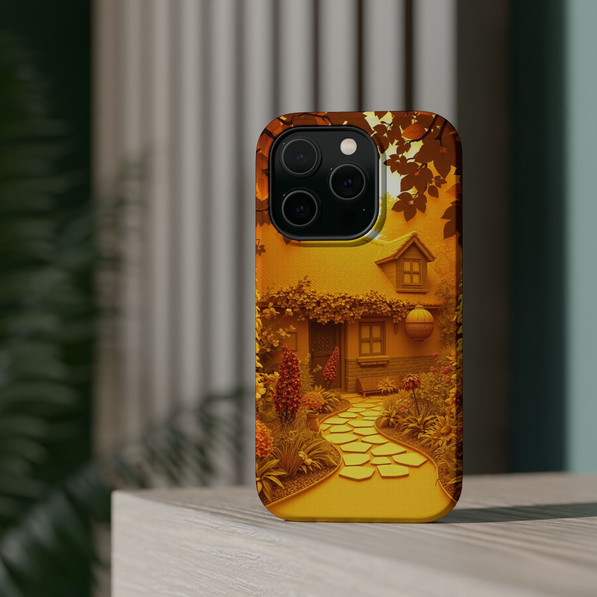 iPhone Vibrant Cottage Garden Design Slim Everyday Designer Case · iPhone Case