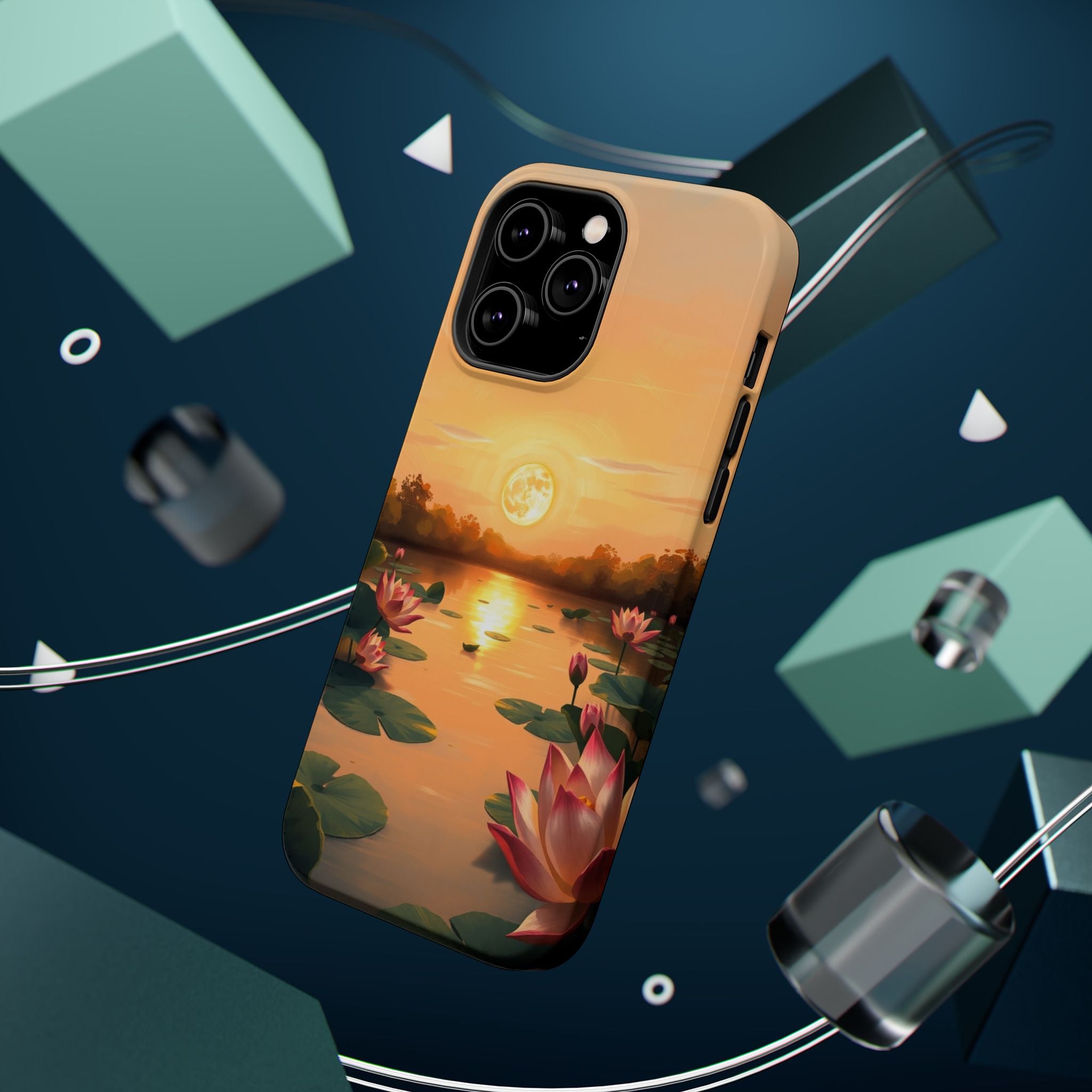 iPhone Lotus Pond Oil Painting Impressionist Slim iPhone Everyday · iPhone Case