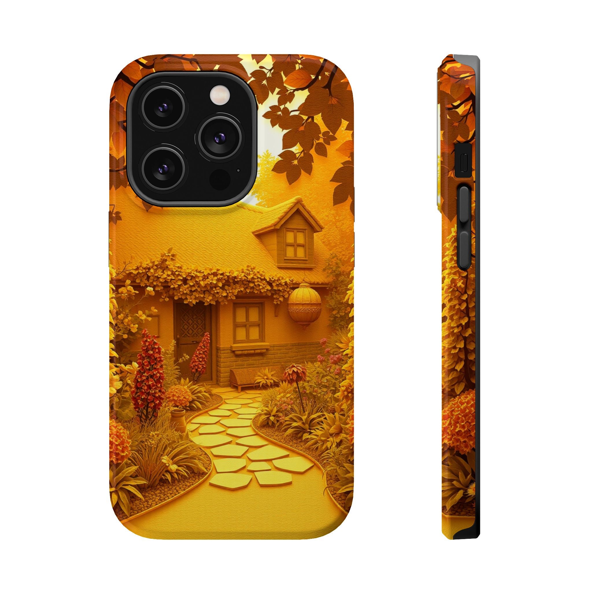 iPhone Vibrant Cottage Garden Design Slim Everyday Designer Case · iPhone Case