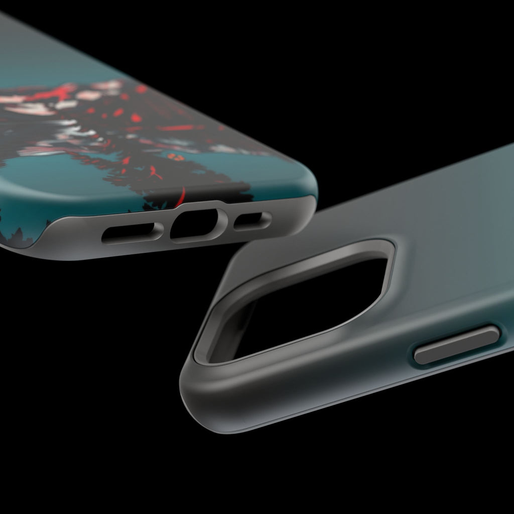 iPhone Black And Crimson Glacier Lake Slim Everyday Designer Case · iPhone Case