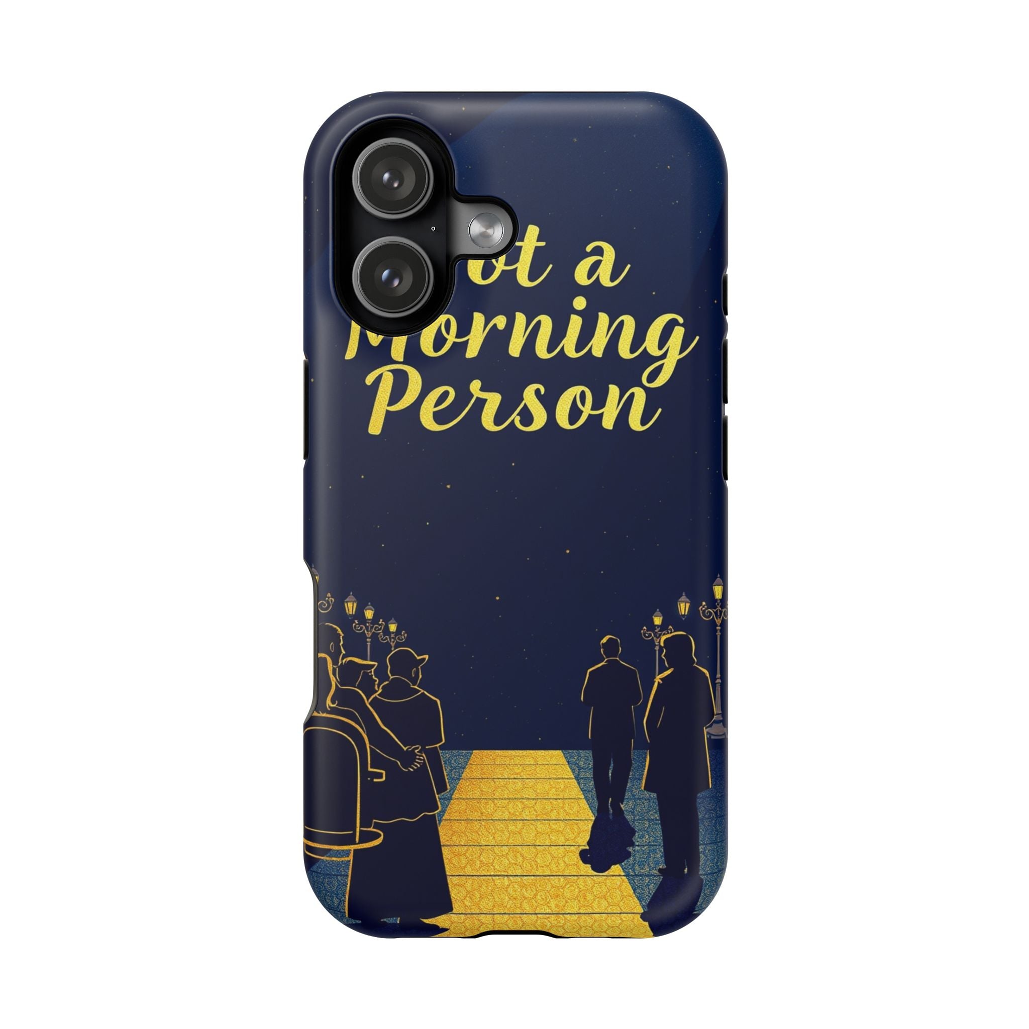 iPhone Midnight Blue And Silver Not a Morning Person Slim Snap Case · iPhone Cas