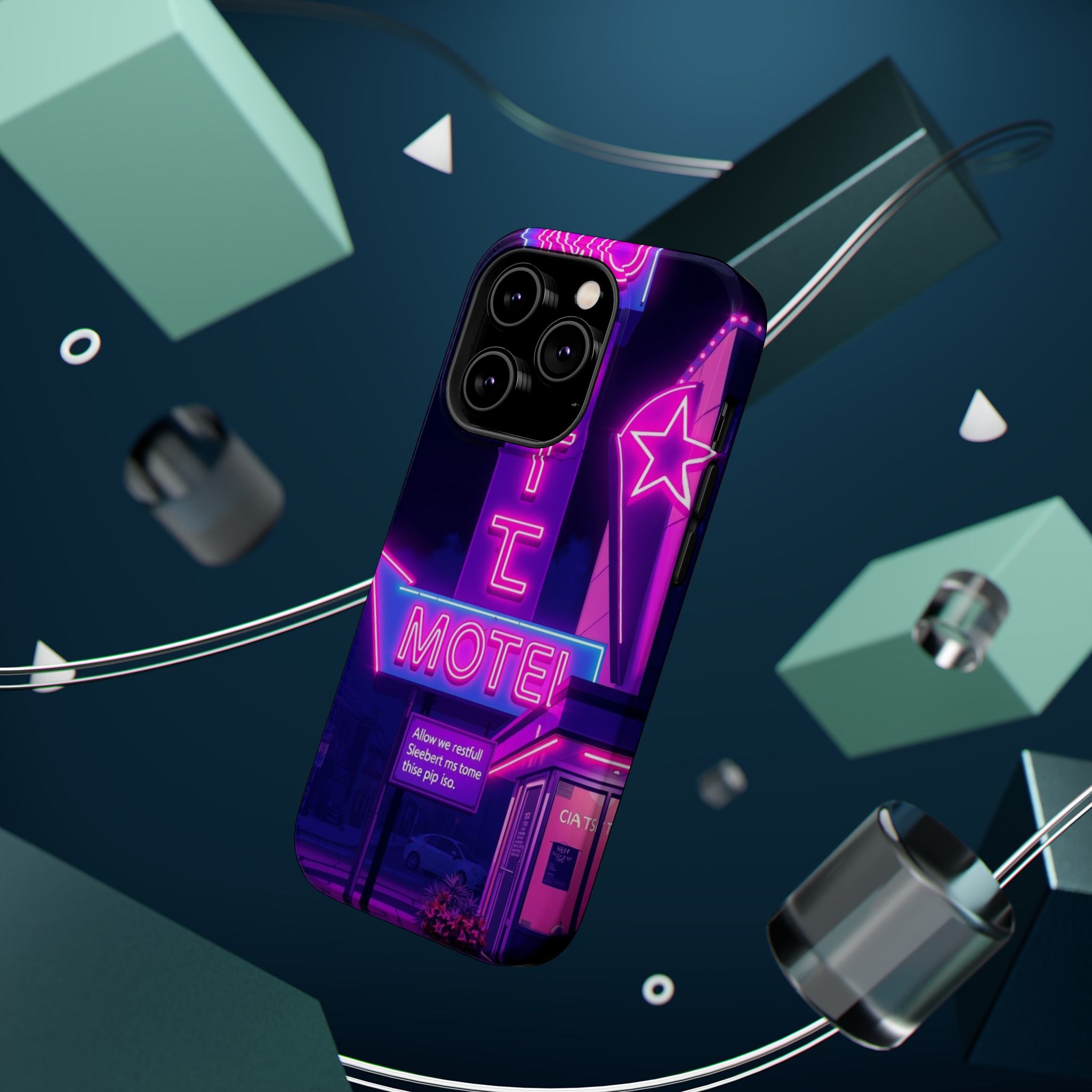 iPhone Neon Sign Motel Enchanted Art Slim Everyday Designer Case · iPhone Case