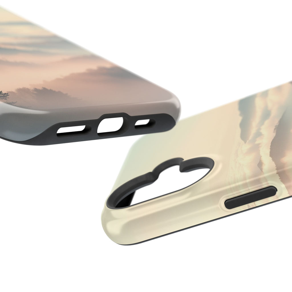 iPhone Mint And Blush Fog Rolling Over Hills Slim iPhone Everyday · iPhone Case