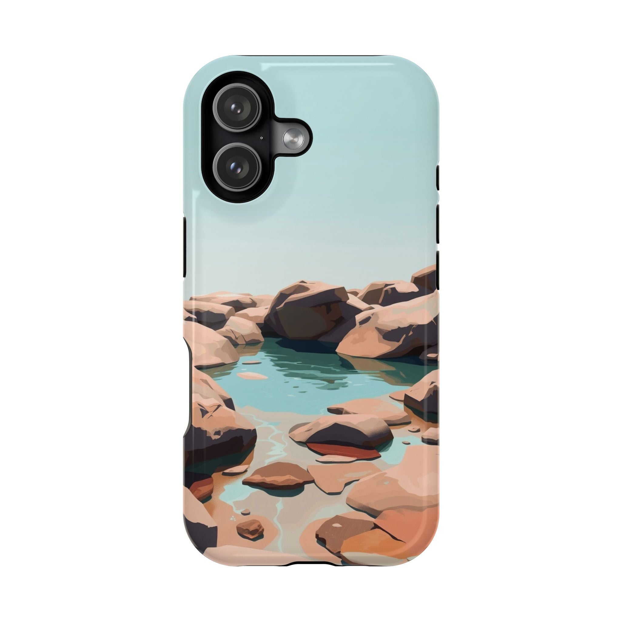iPhone Tidal Pool Oil Painting Impressionist Slim iPhone Everyday · iPhone Case