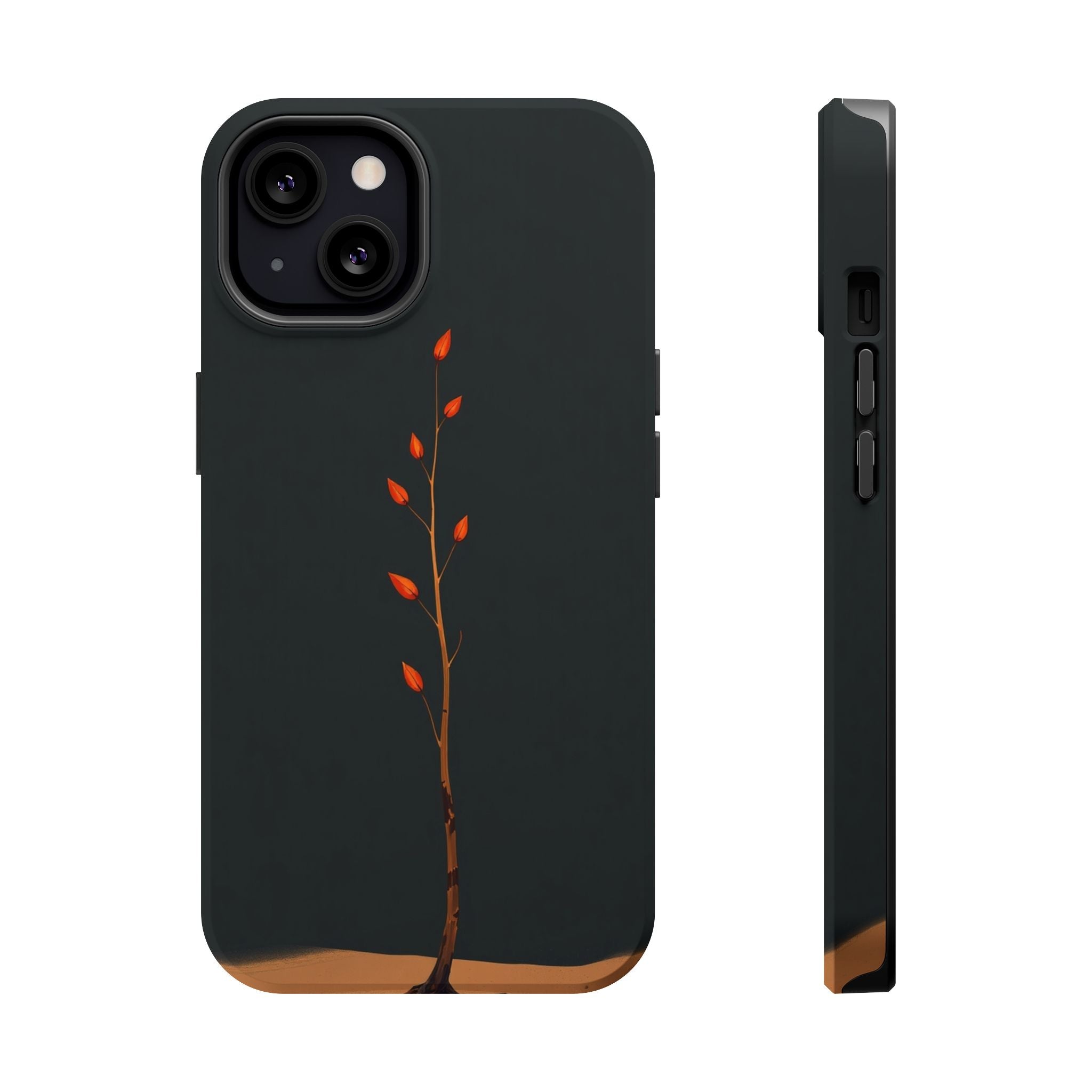 iPhone Burnt Orange And Sand Minimalist Stem Slim iPhone Everyday · iPhone Case