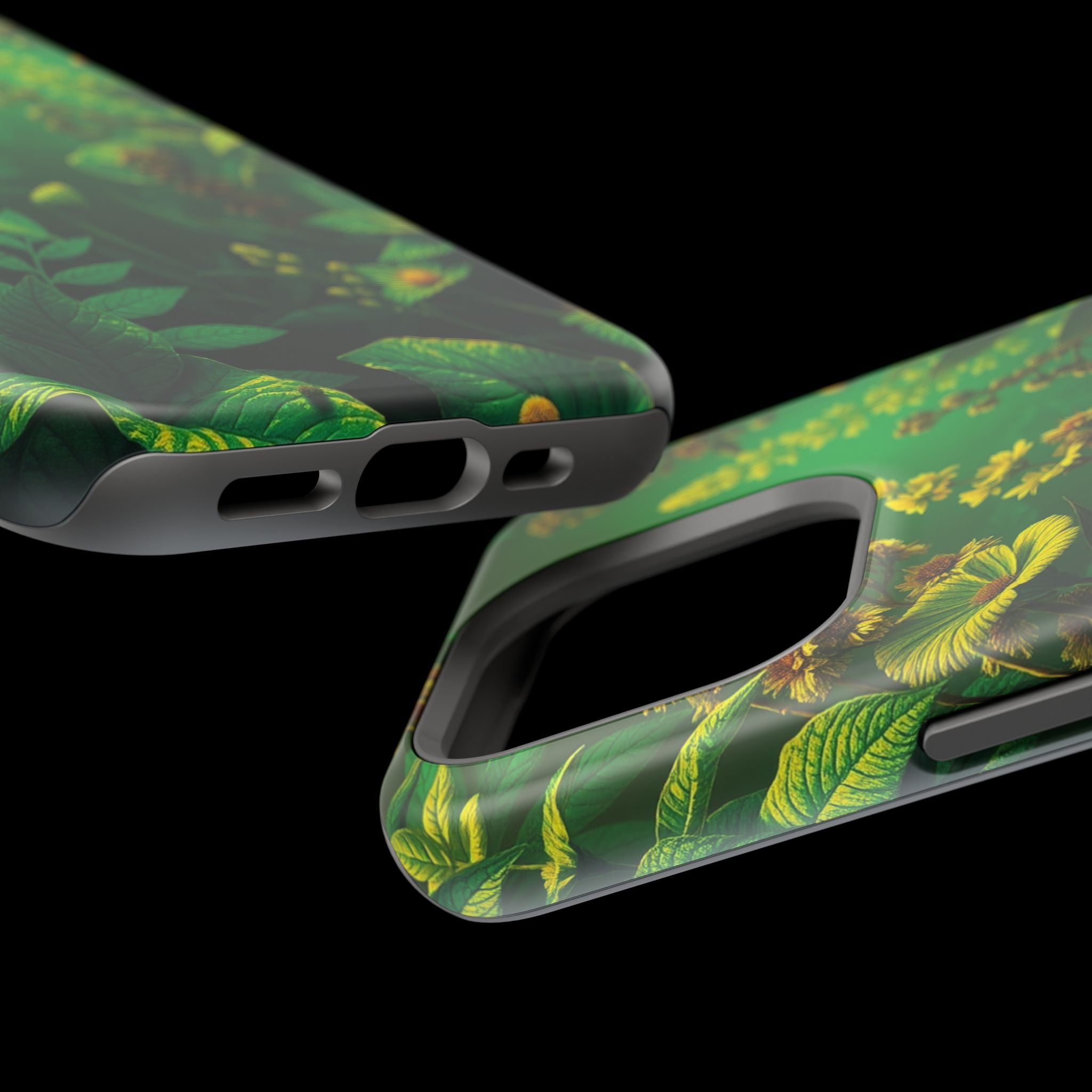 iPhone Emerald Green And Gold Vintage Botanicals Print Slim Snap Case · iPhone C