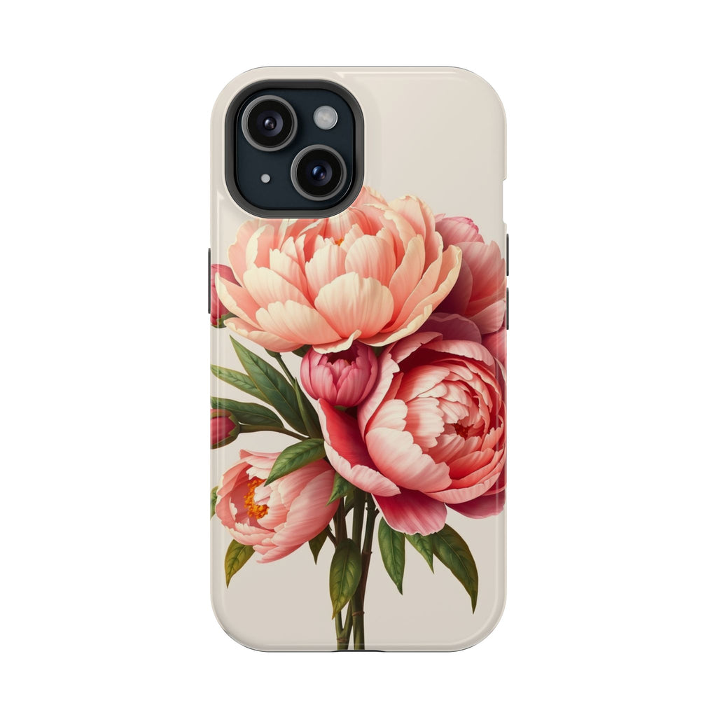 iPhone Rose Pink And Cream Peony Bouquet Slim Everyday iPhone Designer · iPhone