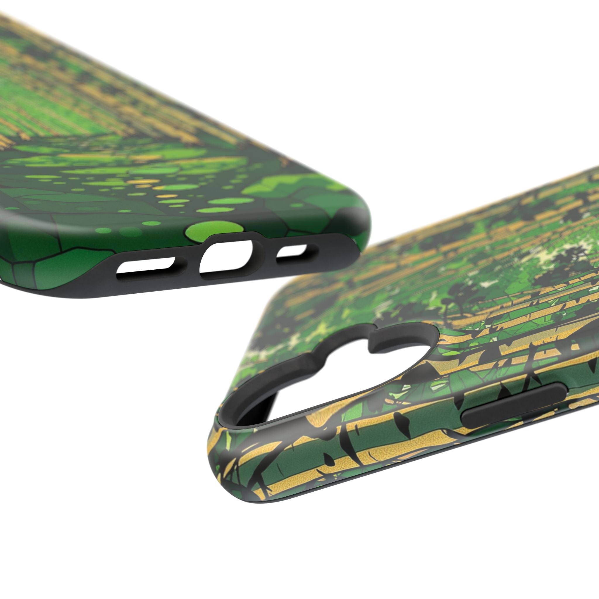 iPhone Emerald Green And Gold Birch Grove Slim iPhone Everyday Designer · iPhone