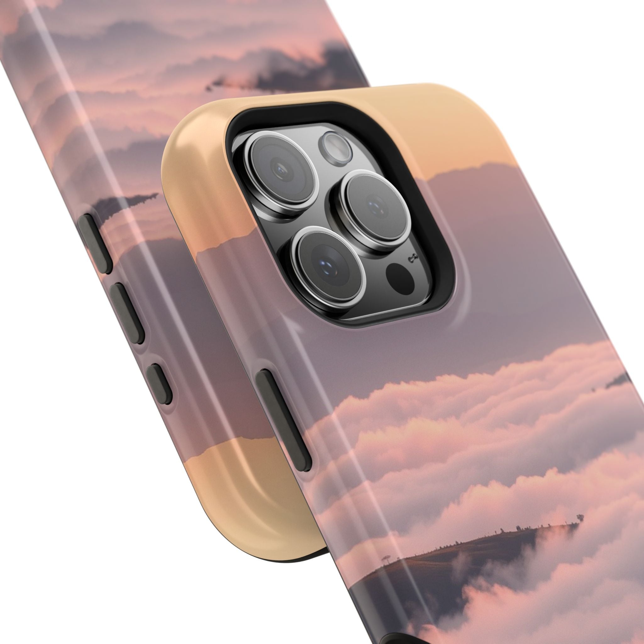 iPhone Fog Rolling Over Hills Grunge Distressed Soft iPhone Finish · iPhone Case