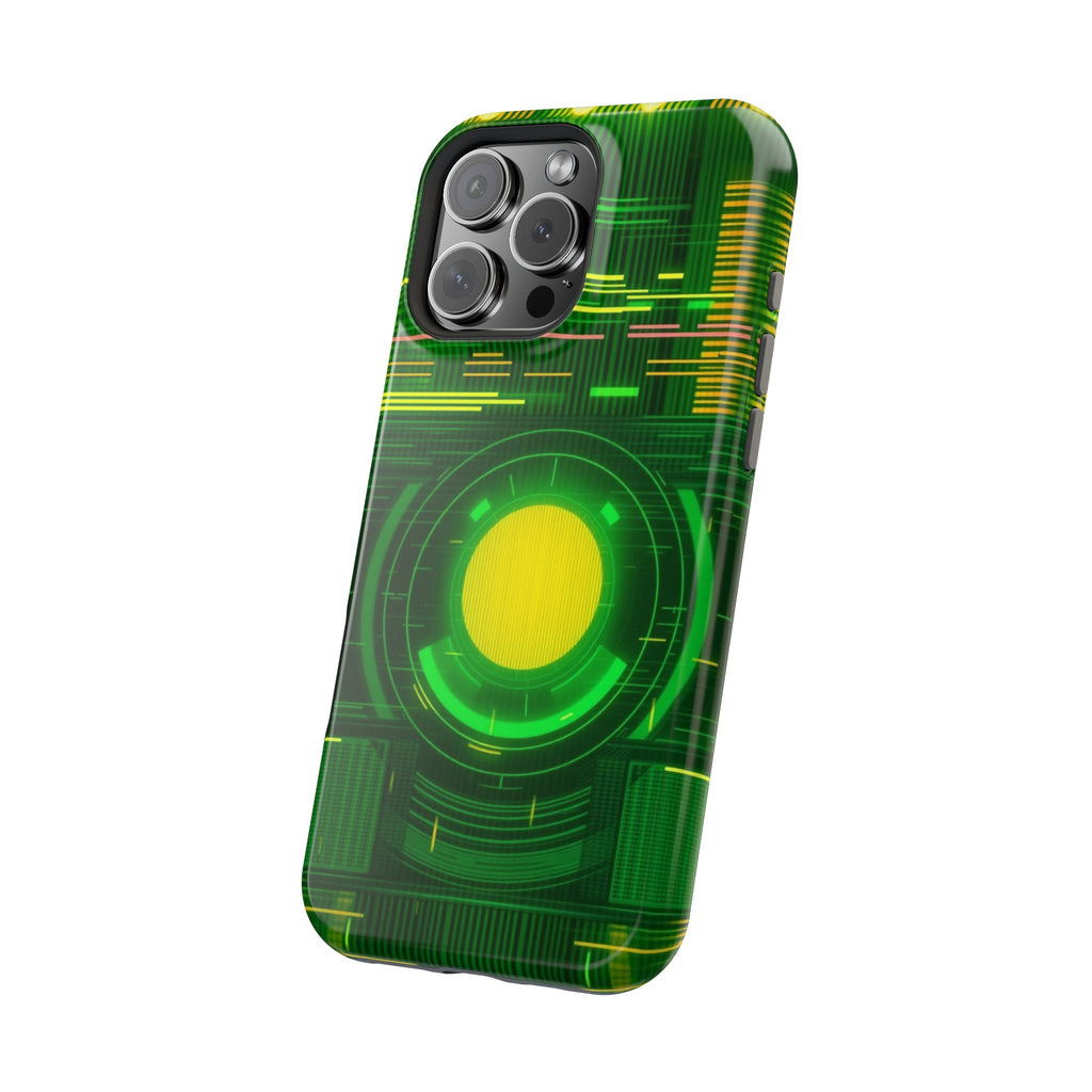 iPhone Emerald Green And Gold VHS Static Slim Everyday Designer Case · iPhone Ca