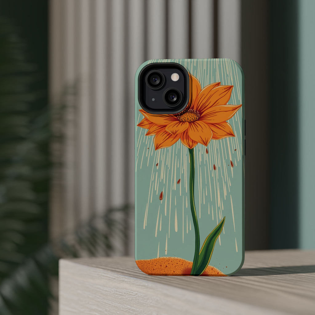 iPhone Spring Shower Bloom Vintage Retro Poster Soft iPhone Finish · iPhone Case