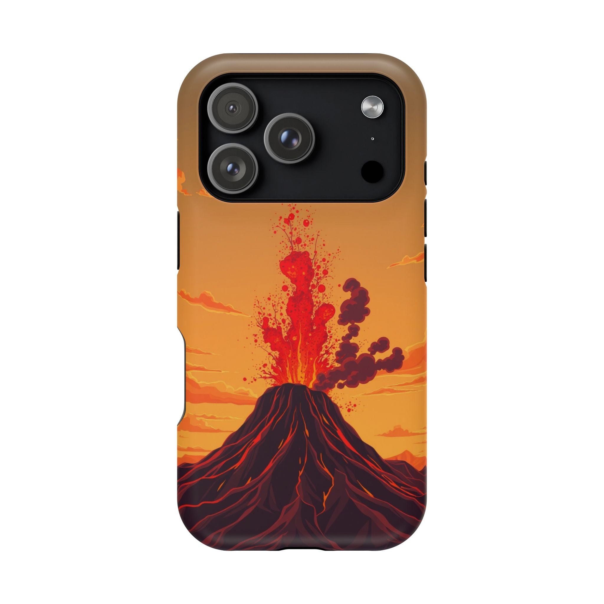 iPhone Sunset Amber And Peach Volcanic Eruption Soft iPhone Finish · iPhone Case
