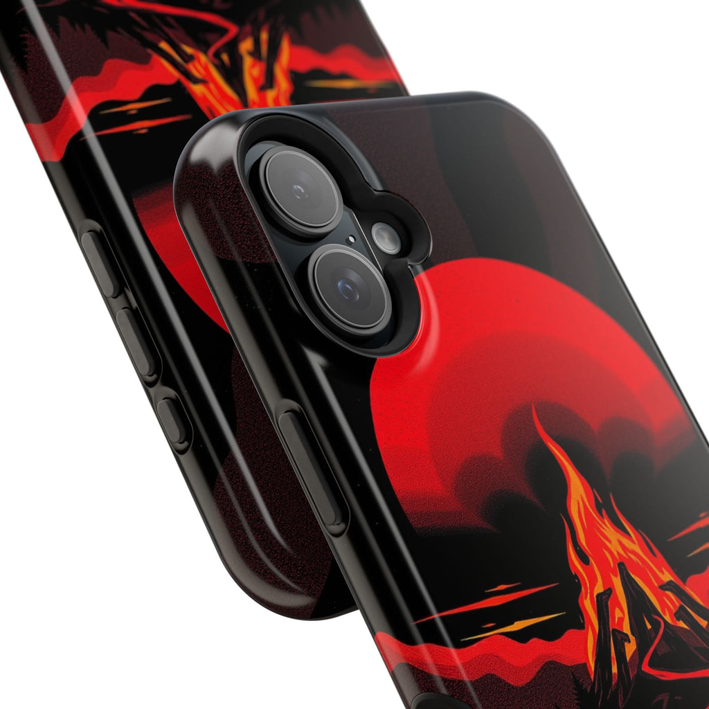 iPhone Black And Crimson Wildfire Glow Slim Everyday Designer Case · iPhone Case