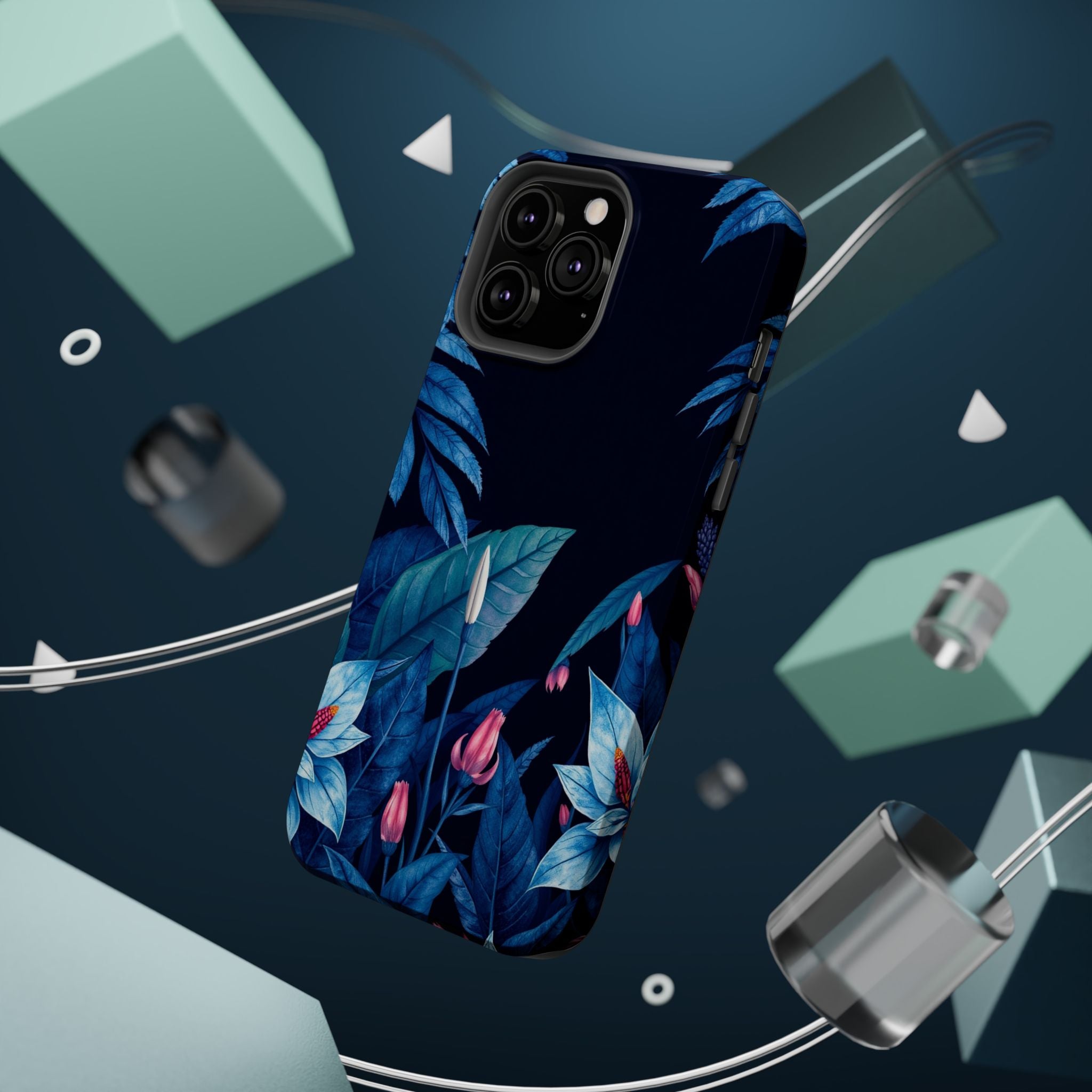 iPhone Serene Jungle Floral Design Clean Minimal Snap Cas Slim Snap Case · iPhon