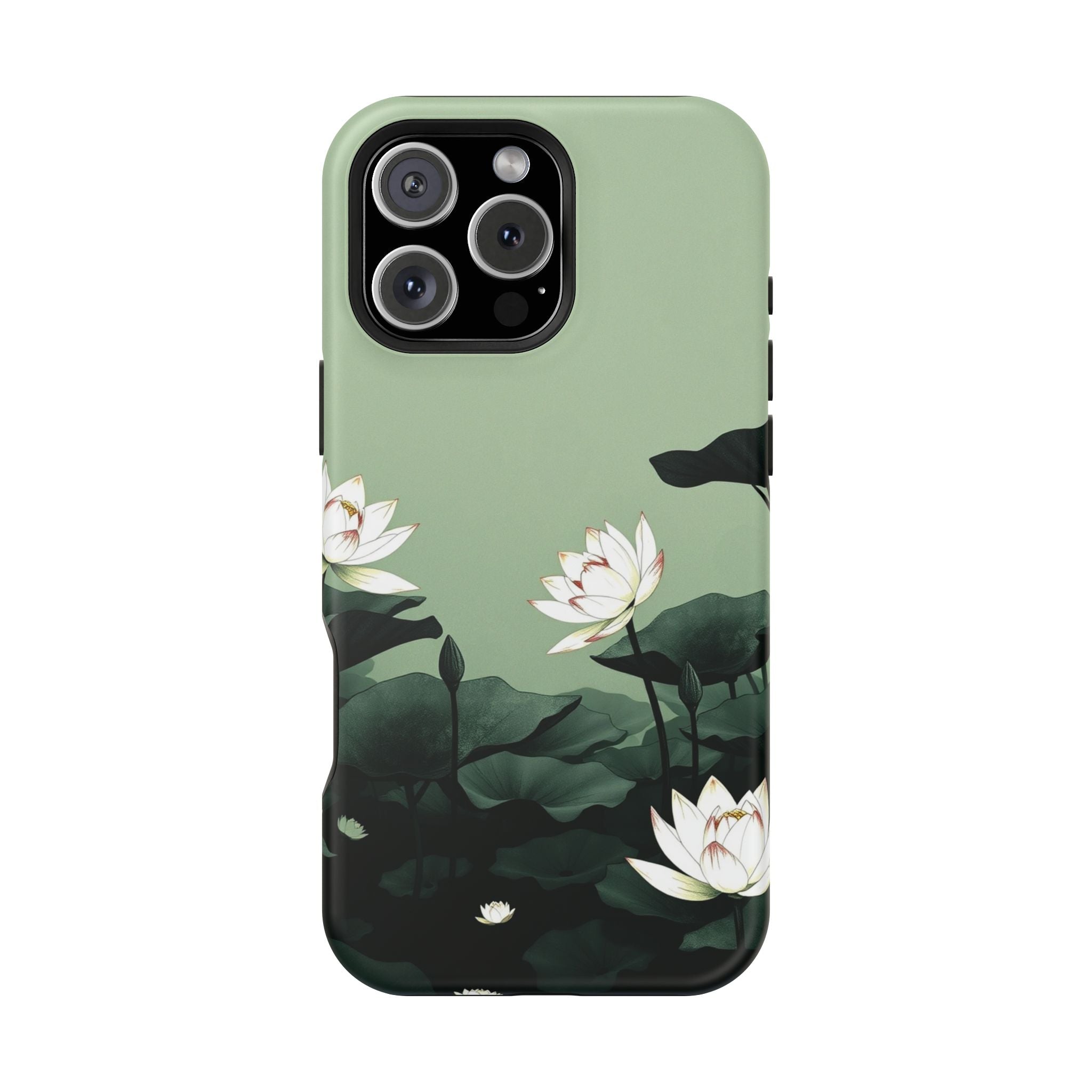 iPhone Sage And Ivory Lotus Pond Bold Modern Everyday Snap Case · iPhone Case