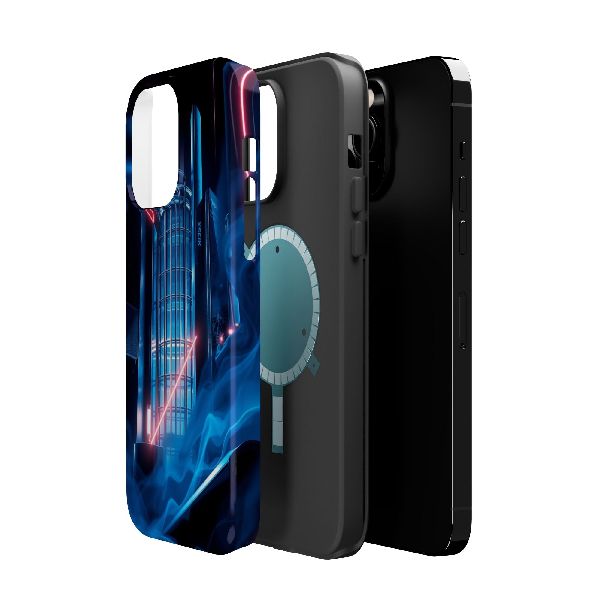 iPhone Midnight Blue And Silver Bauhaus Composition Slim Snap Case · iPhone Case