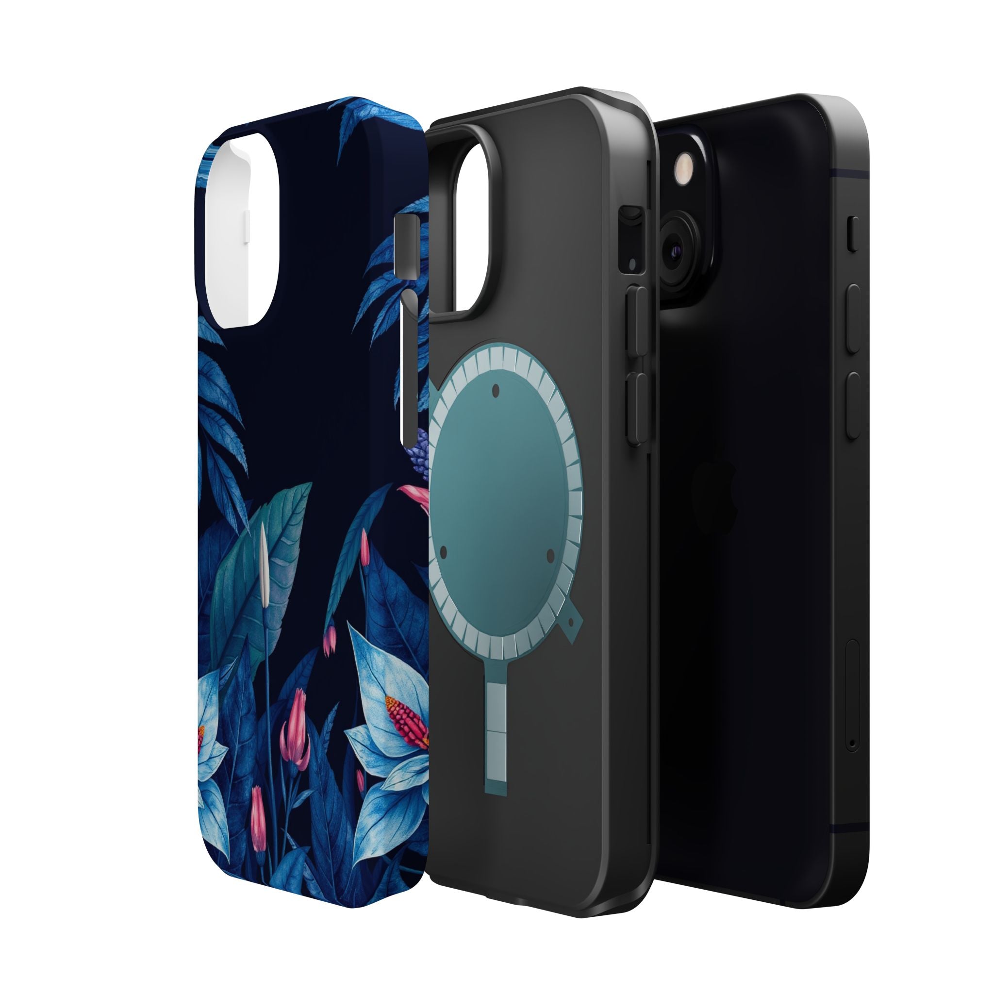 iPhone Serene Jungle Floral Design Clean Minimal Snap Cas Slim Snap Case · iPhon