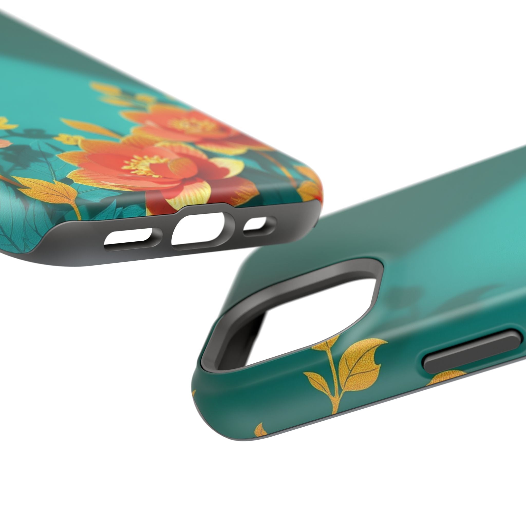 iPhone Floral Gold Foil Paper Cut Art Slim Everyday Designer Case · iPhone Case