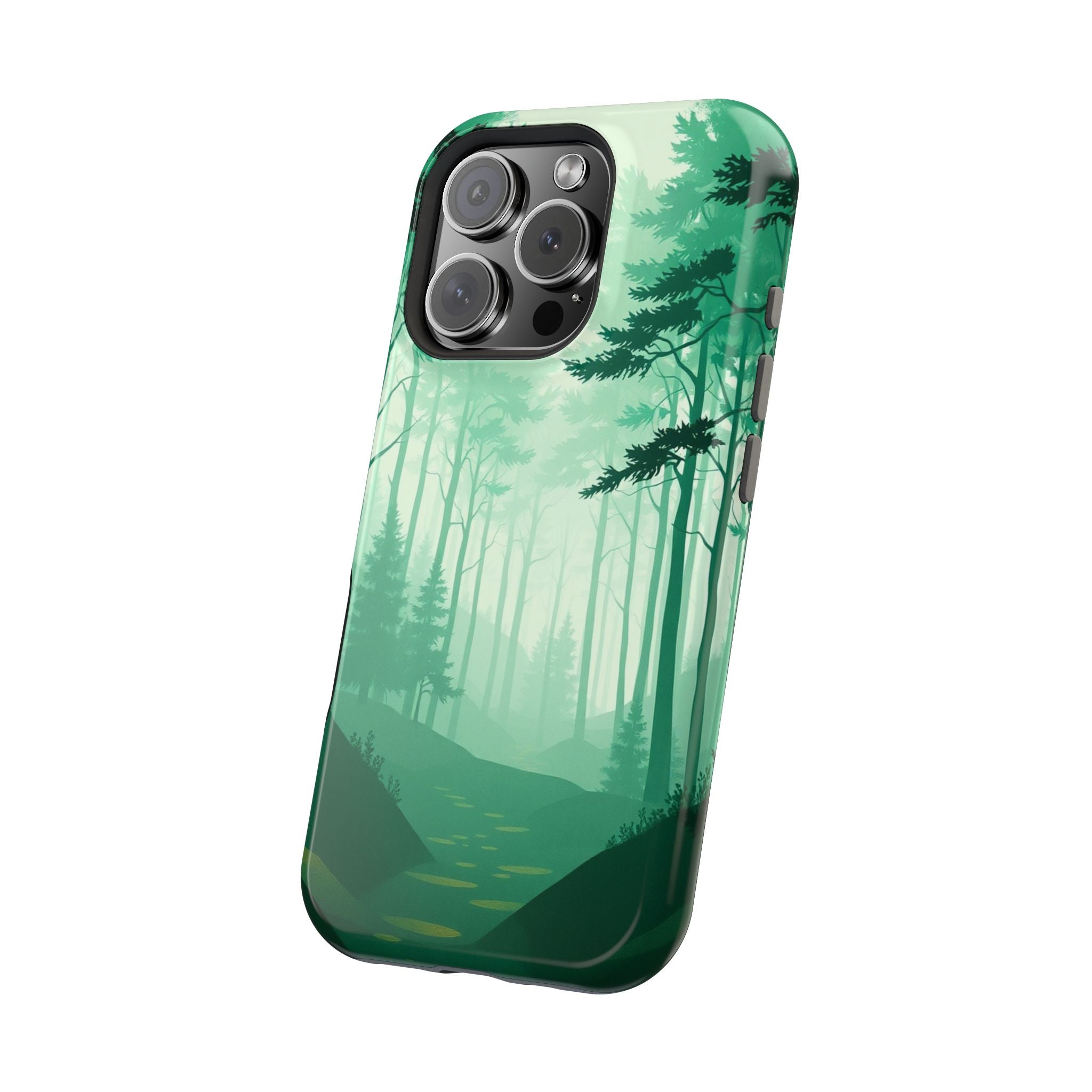 iPhone Earthy Misty Forest Path Design Slim Everyday Designer Case · iPhone Case