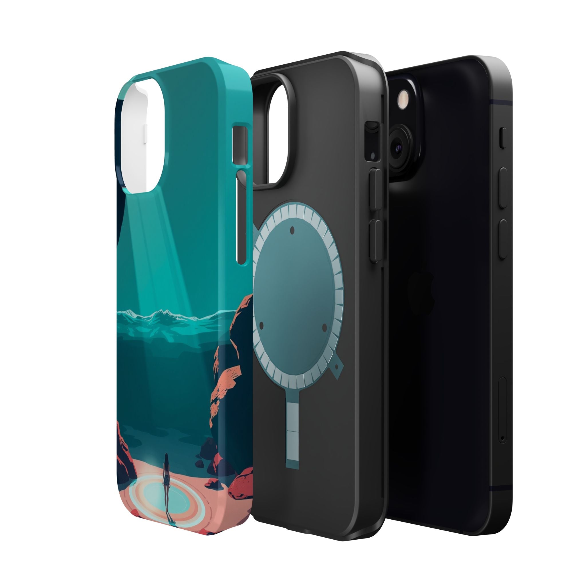 iPhone Earthy Tidal Pool Design 17 Bold Modern Everyday Snap Case · iPhone Case