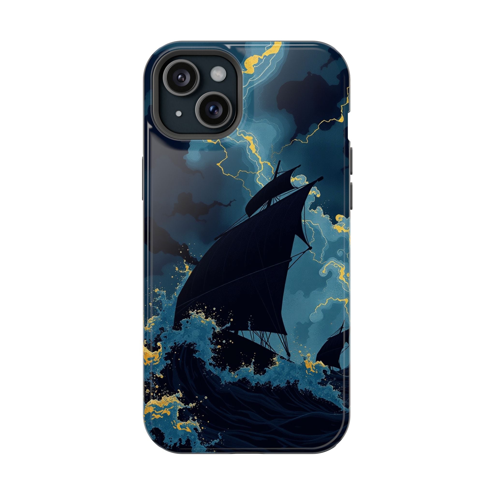 iPhone Black And Crimson Storm at Sea Slim Everyday Designer Case · iPhone Case