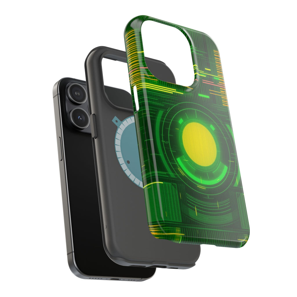 iPhone Emerald Green And Gold VHS Static Slim Everyday Designer Case · iPhone Ca