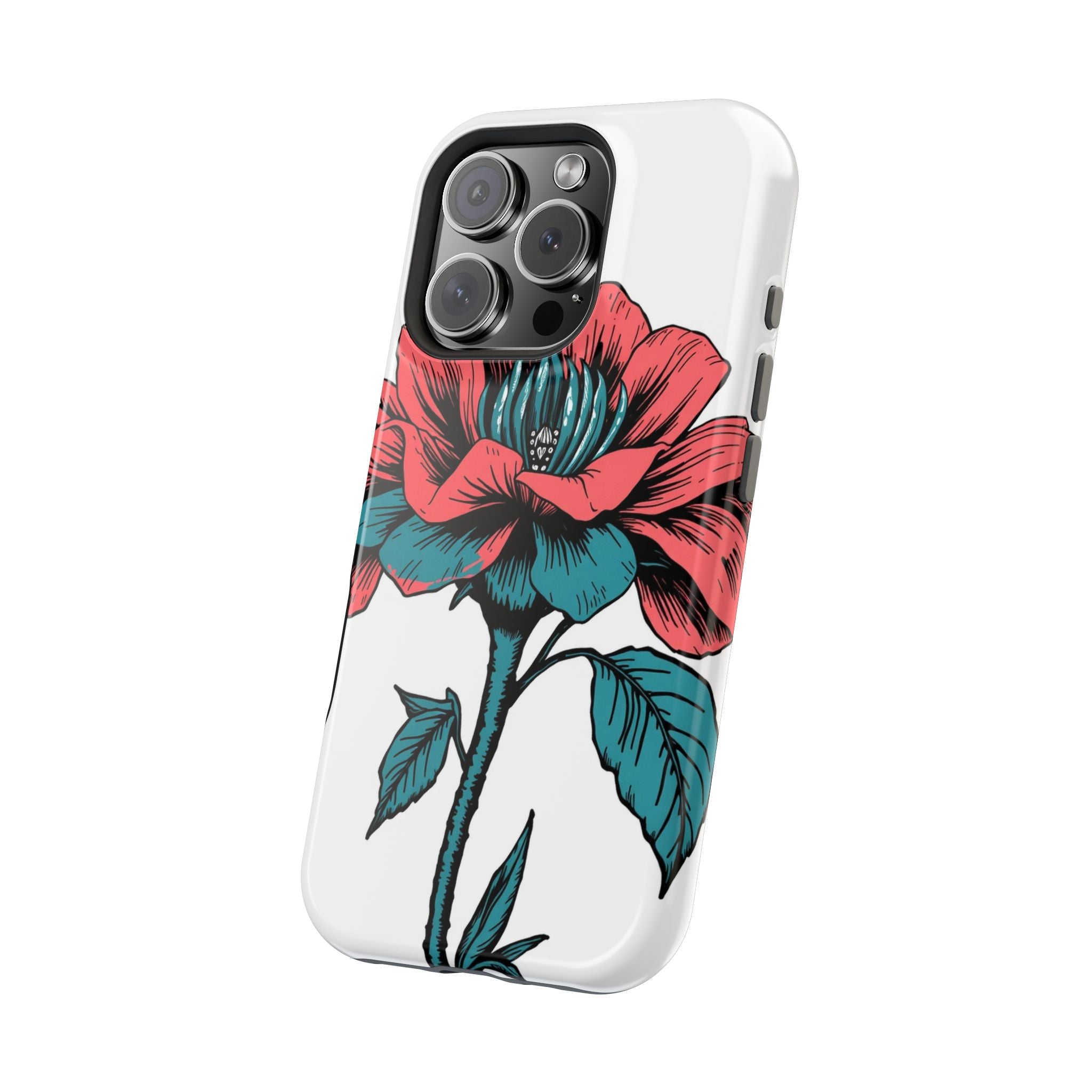 iPhone Garden Party Bloom Dark Gothic Ink Slim Snap Case · iPhone Case