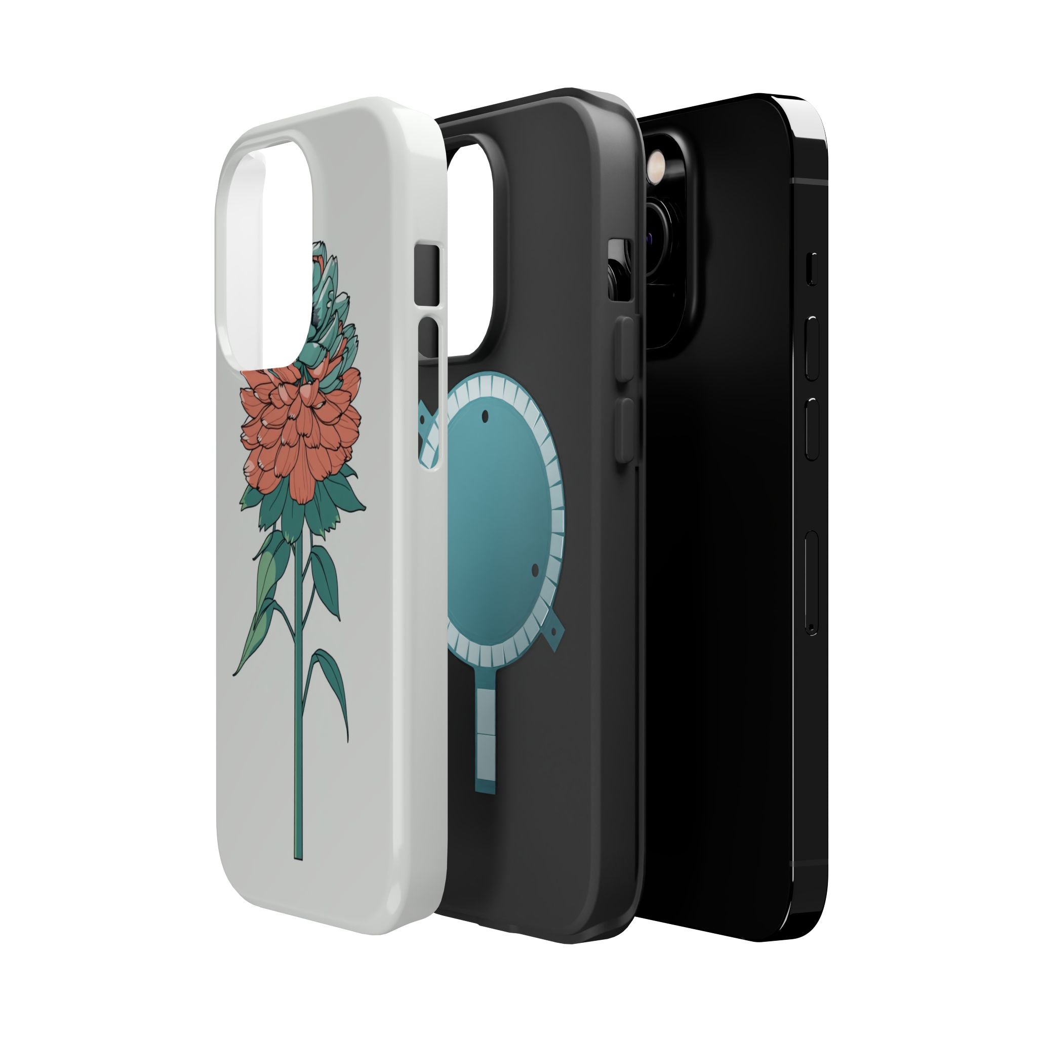 iPhone Serene Ranunculus Stack Design Slim Everyday Designer Case · iPhone Case