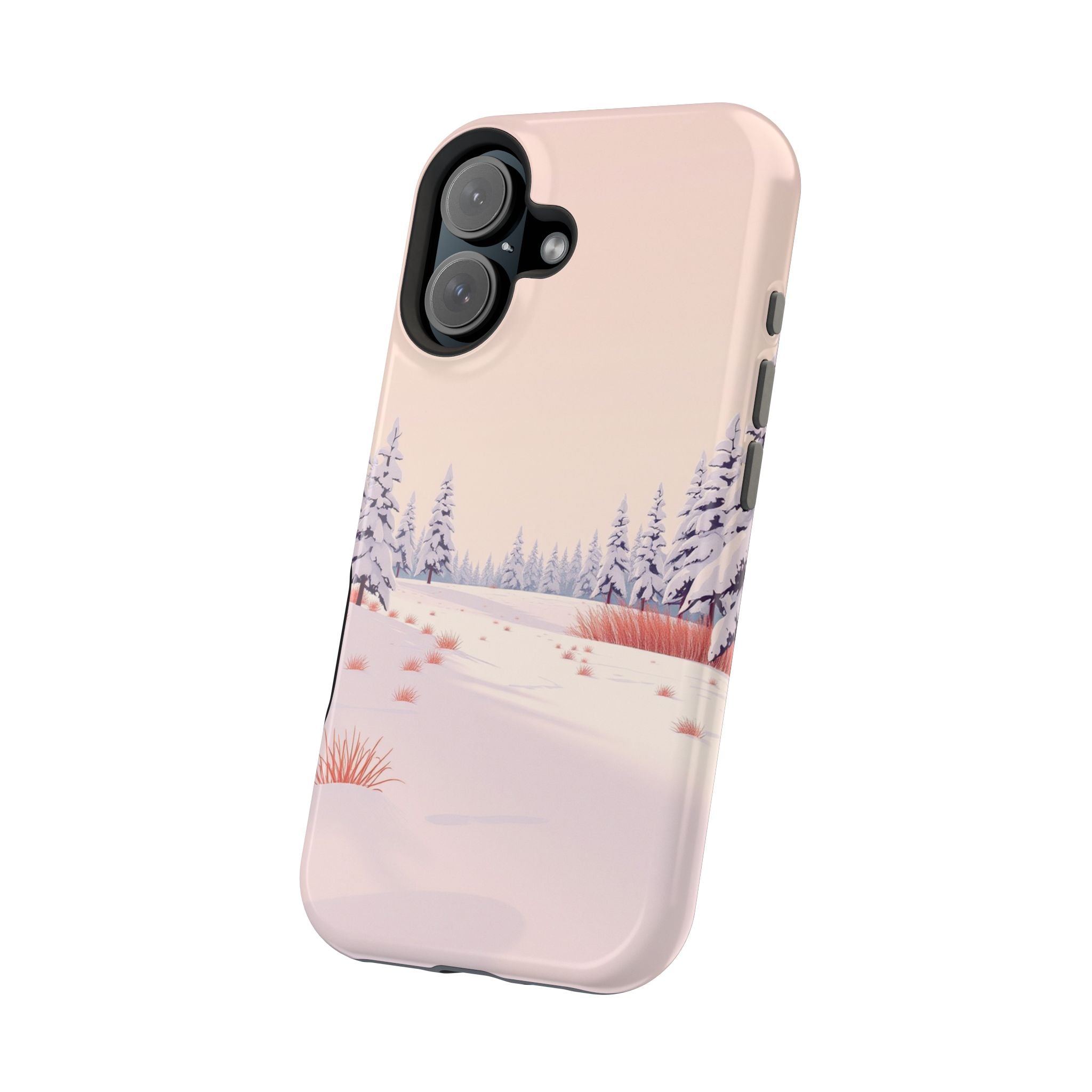 iPhone Snow Field Vintage Retro Poster Slim Everyday Designer Case · iPhone Case