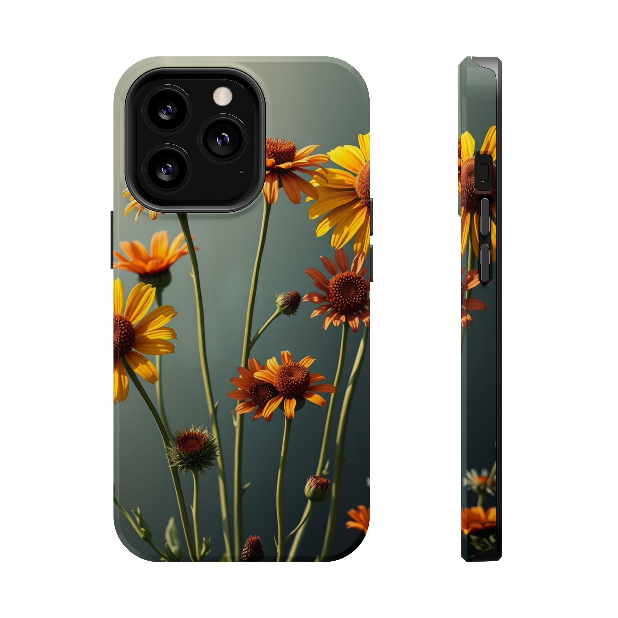 iPhone Mustard And Rust Wildflower Bunch Slim Everyday iPhone Designer · iPhone