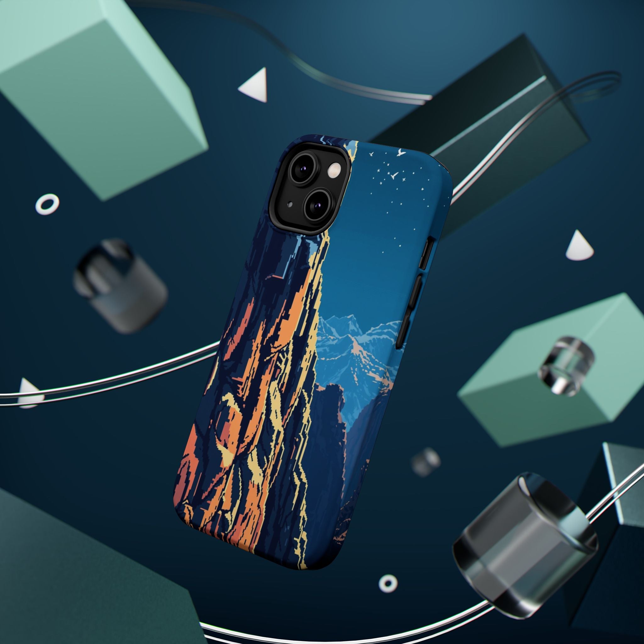 iPhone Midnight Blue And Silver Canyon Wall Slim iPhone Everyday · iPhone Case