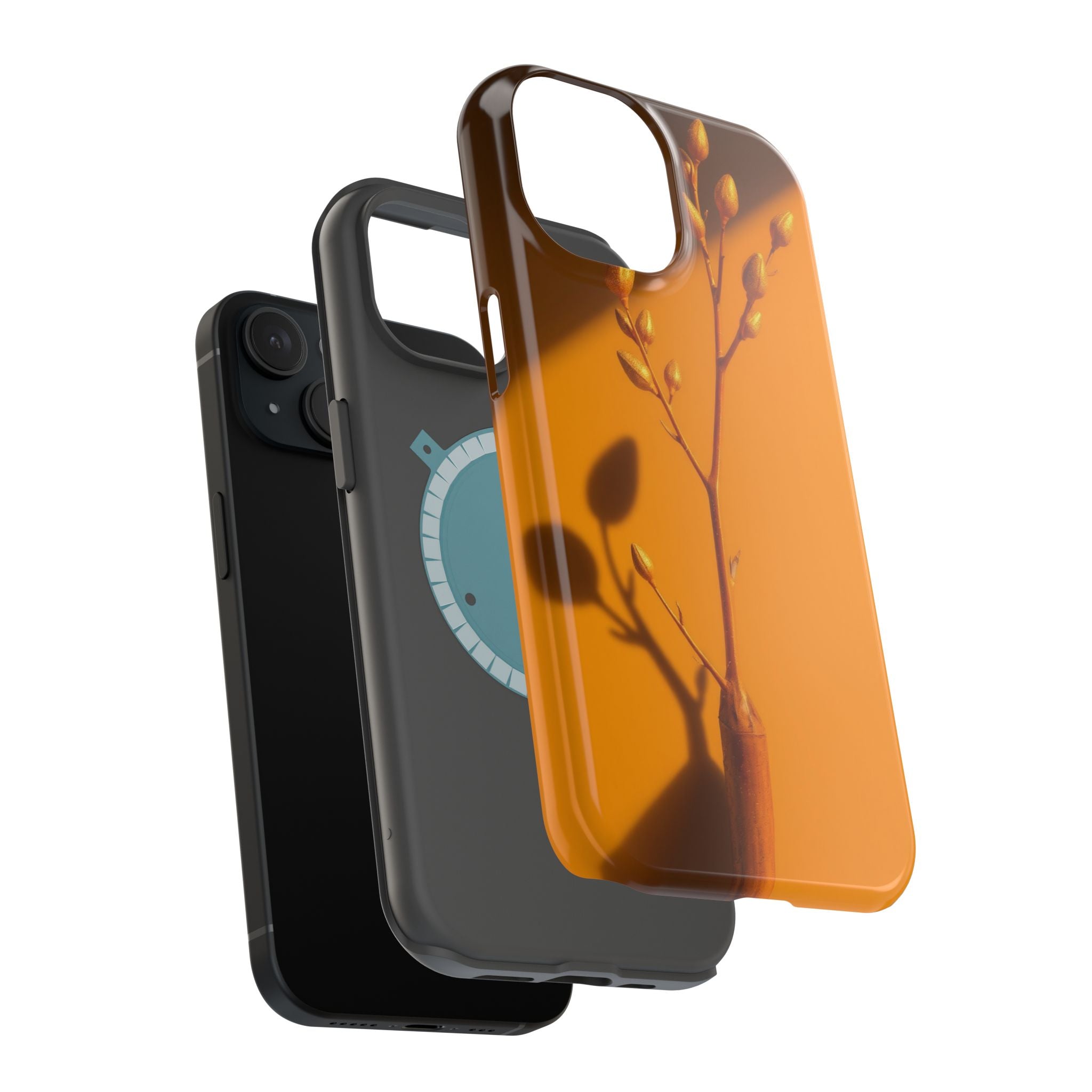 iPhone Mustard And Rust Minimalist Stem Slim Everyday iPhone Designer · iPhone C