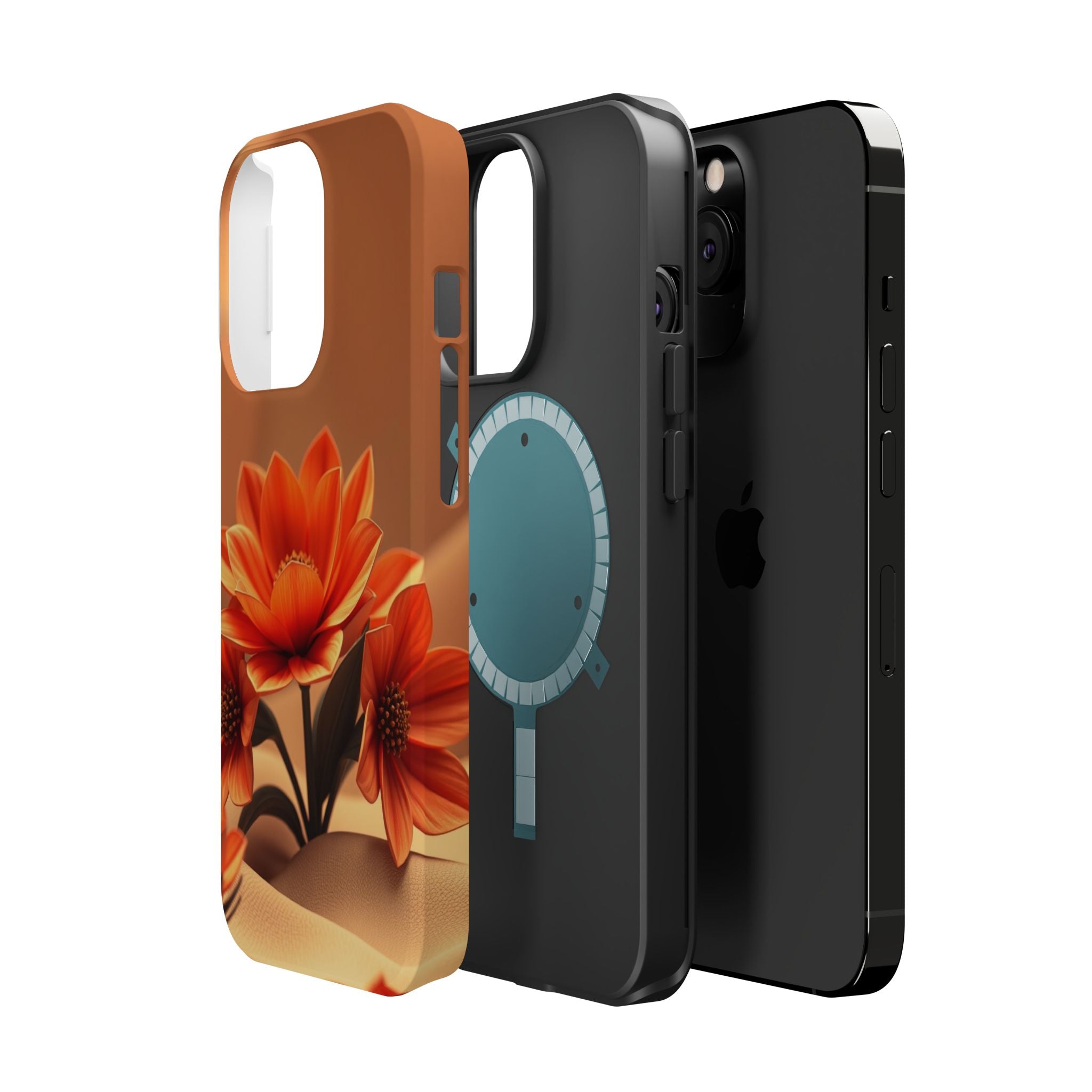 iPhone Floral Geometric 3D Digital Bold Modern Everyday Snap Case · iPhone Case