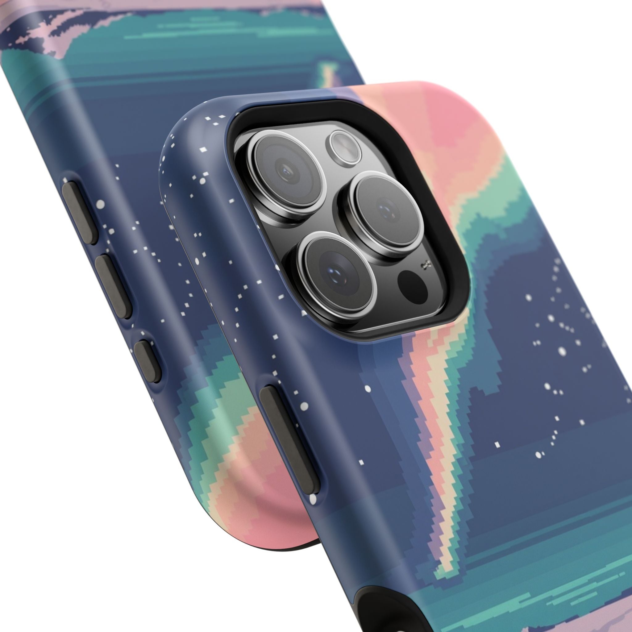 iPhone Mint And Blush Northern Lights Slim Everyday Designer Case · iPhone Case