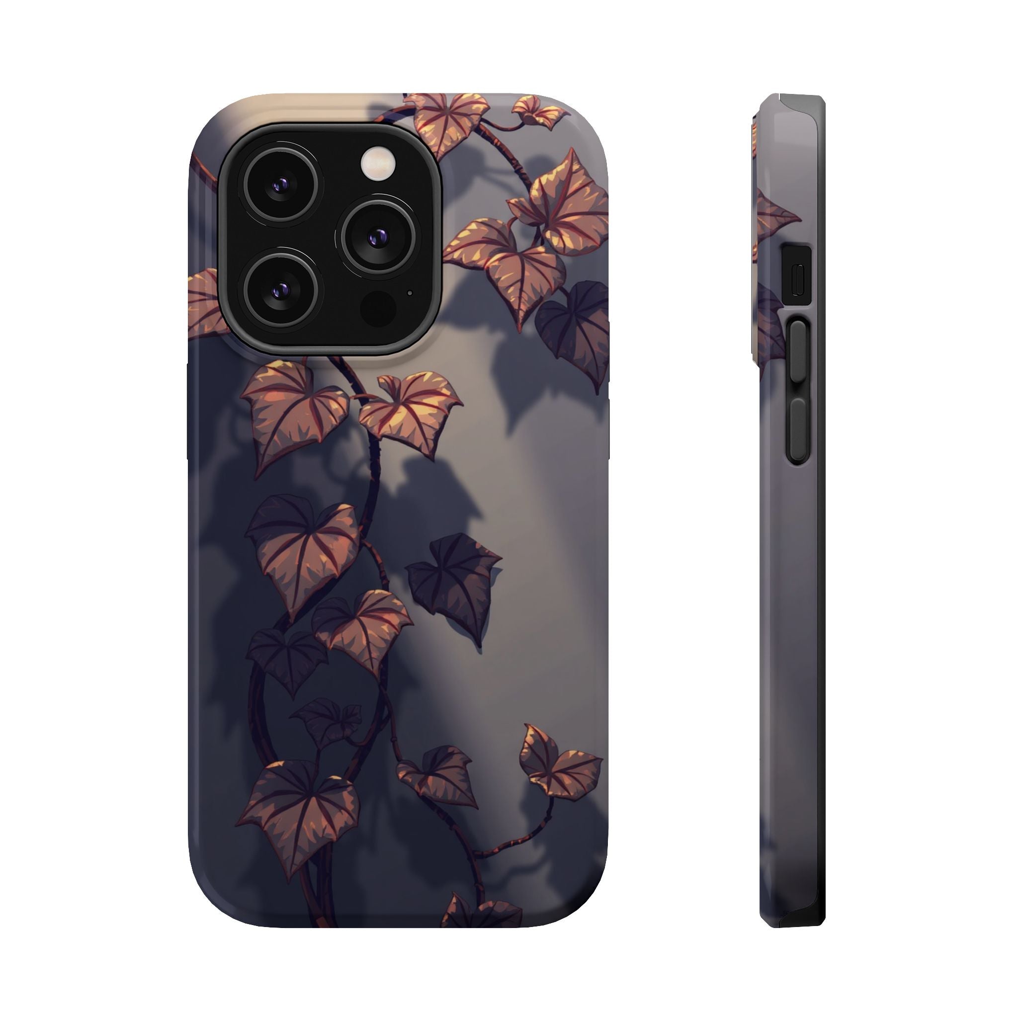 iPhone Charcoal And Copper Art Nouveau Vine Soft iPhone 13 Finish · iPhone Case