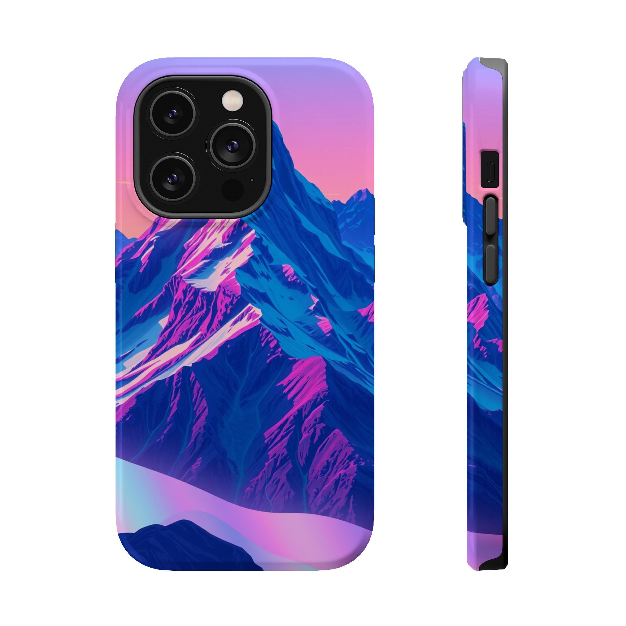 iPhone Mountain at Sunrise Holographic Iridescent iPhone Clean Minimal · iPhone