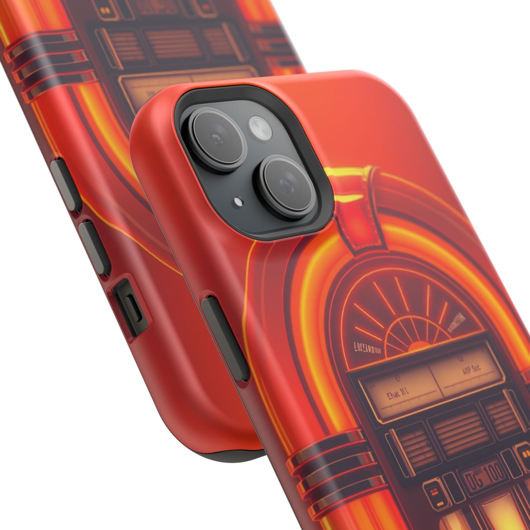 iPhone Jukebox Glow Neon Cyberpunk Bold Modern Everyday Snap Case · iPhone Case