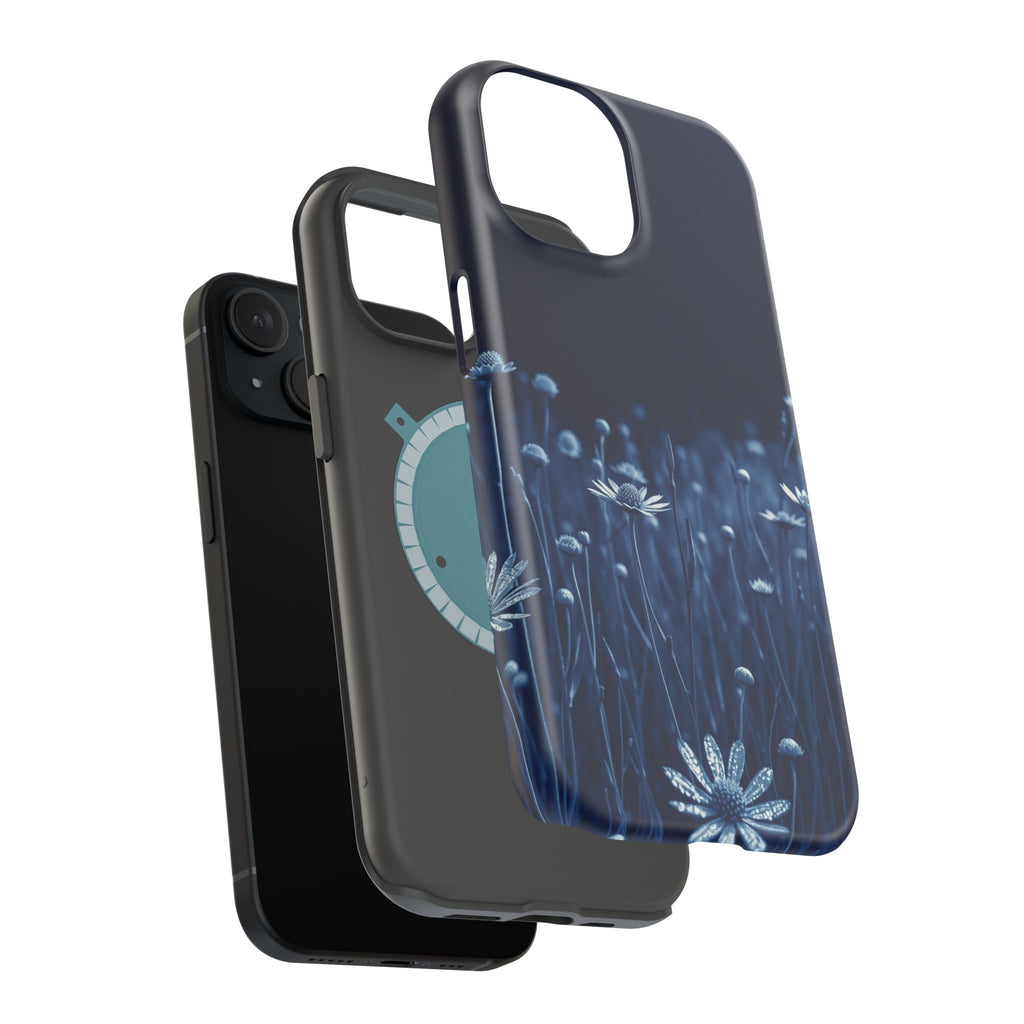 iPhone Midnight Blue And Silver Wildflower Field Clean iPhone Minimal · iPhone C