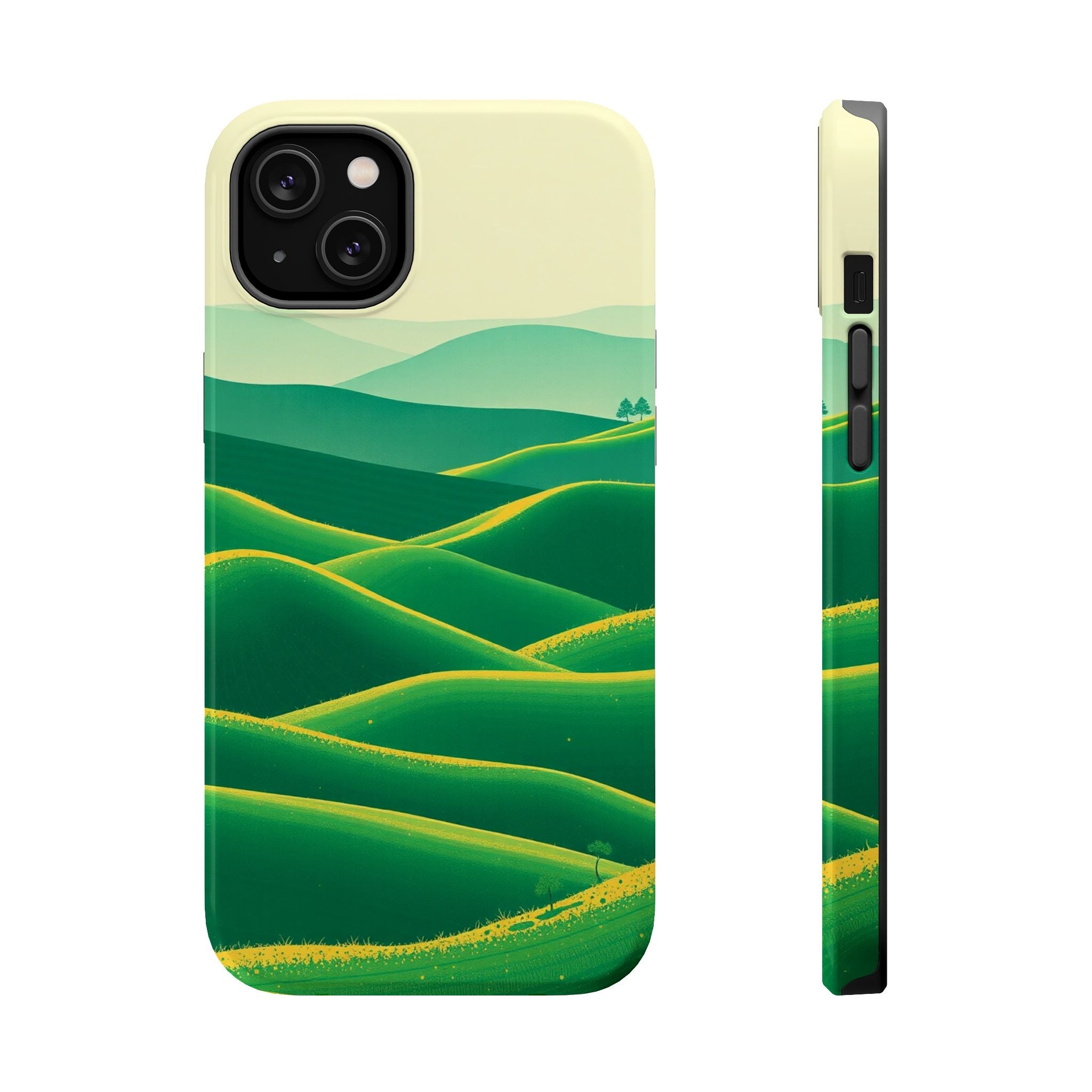 iPhone Rolling Hills Risograph Print Slim Everyday Designer Case · iPhone Case