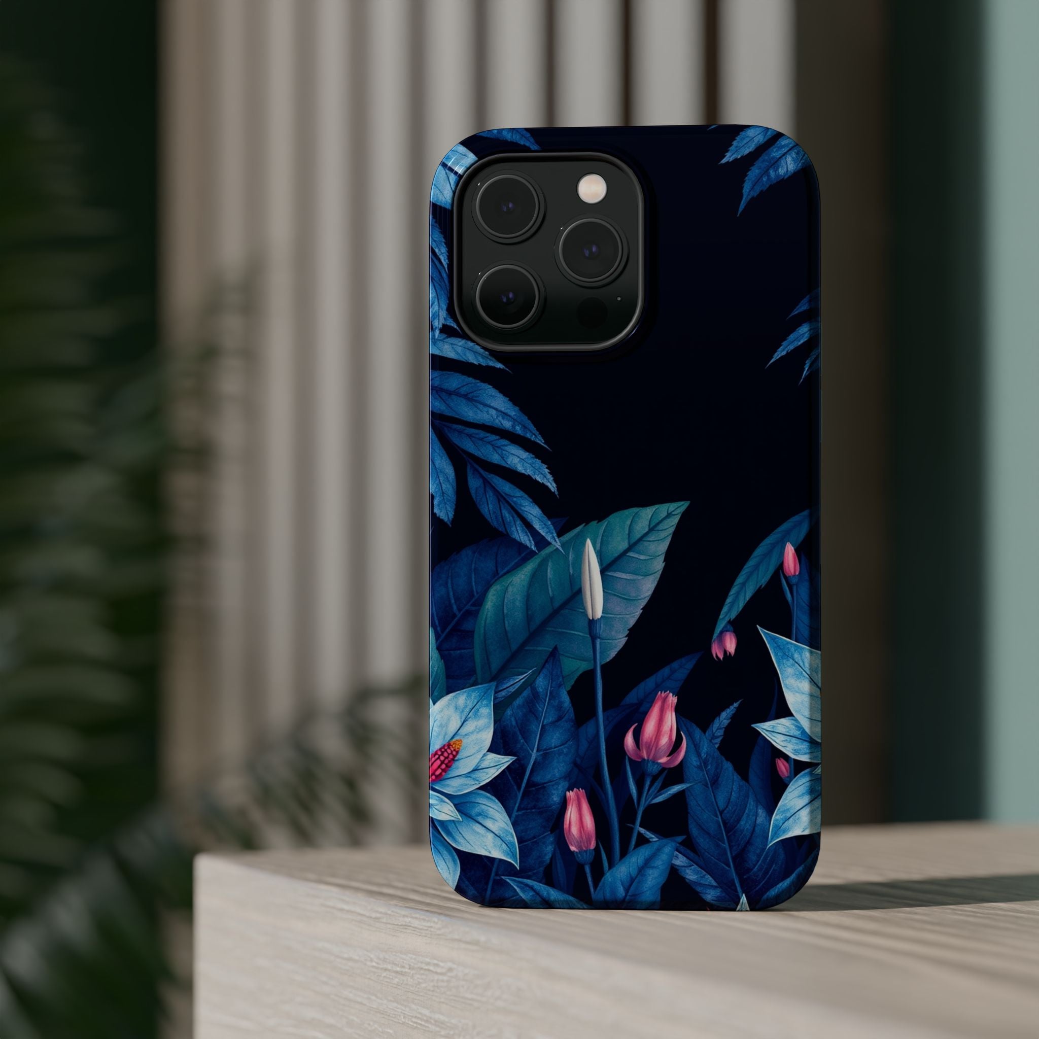 iPhone Serene Jungle Floral Design Clean Minimal Snap Cas Slim Snap Case · iPhon