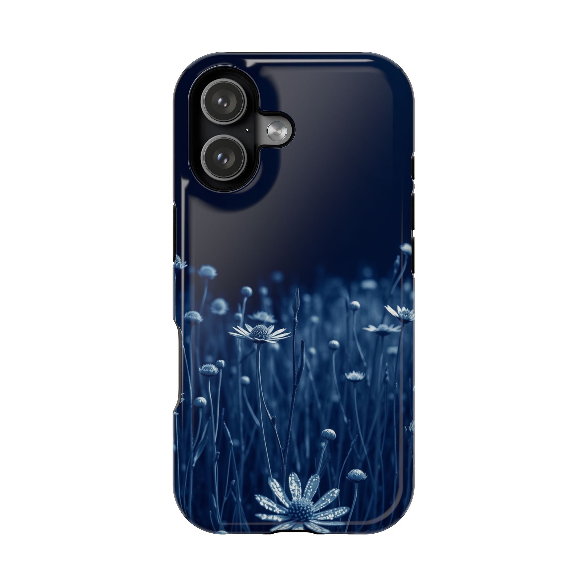 iPhone Midnight Blue And Silver Wildflower Field Clean iPhone Minimal · iPhone C